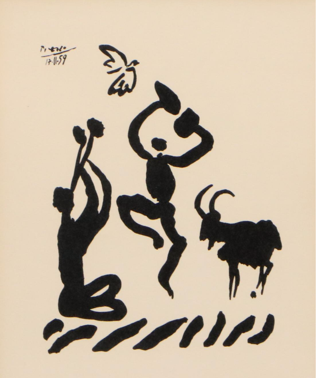After Pablo Picasso Lithograph "La Danse du Berger," 1959