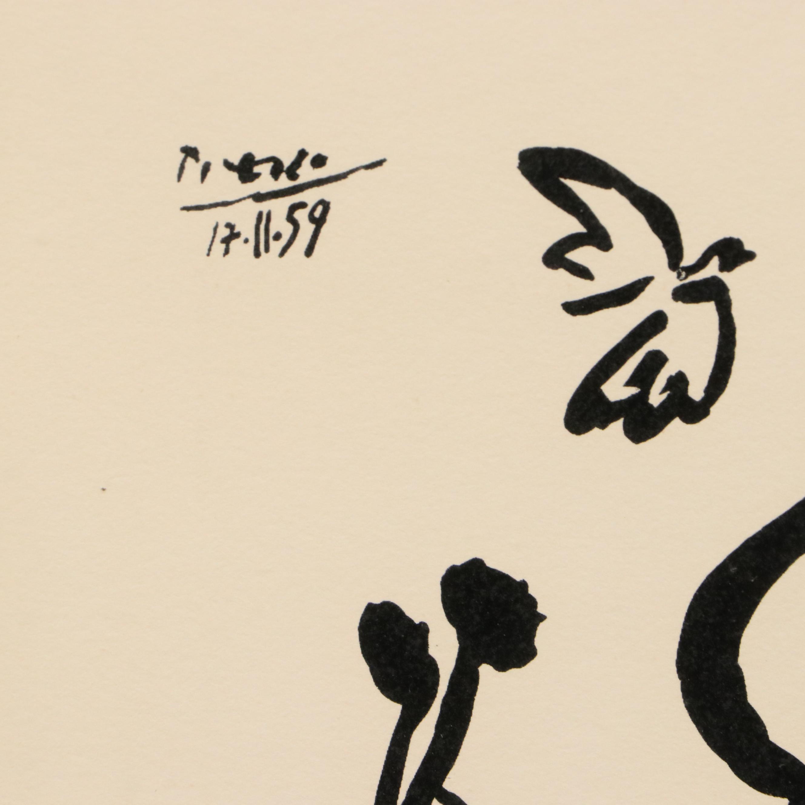 After Pablo Picasso Lithograph "La Danse du Berger," 1959