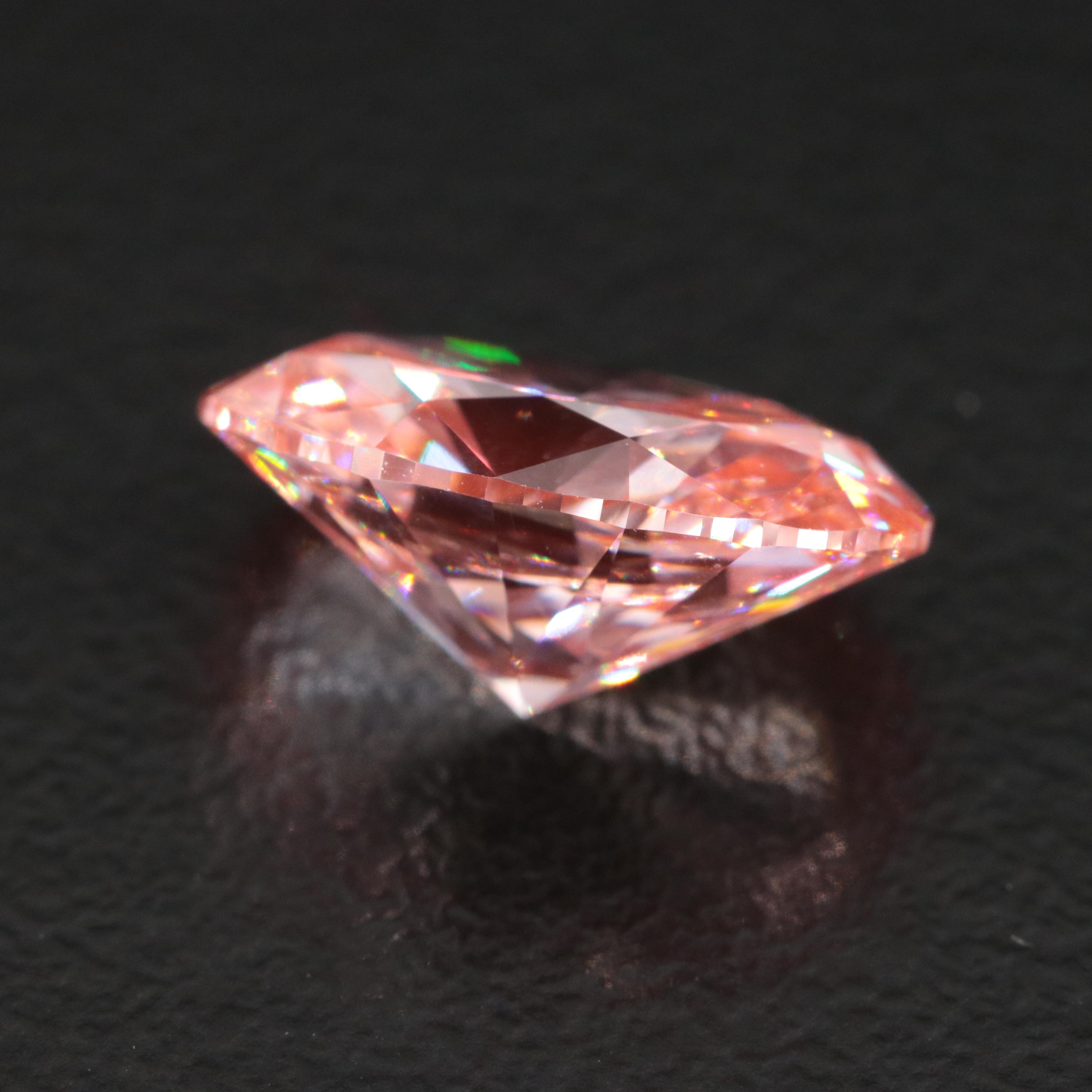 Loose 3.05 CT Lab Grown Fancy Pink Diamond with IGI Report