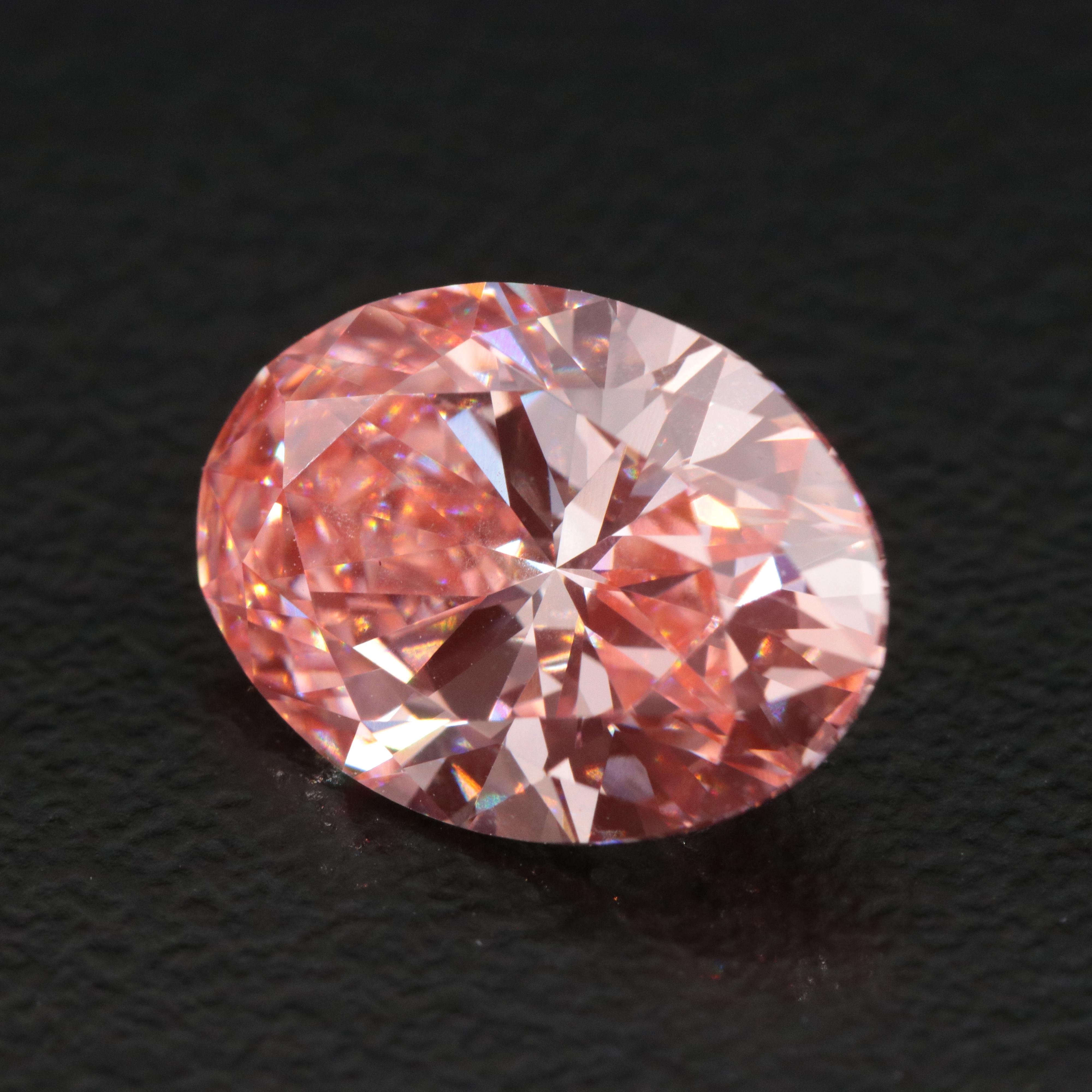 Loose 3.05 CT Lab Grown Fancy Pink Diamond with IGI Report