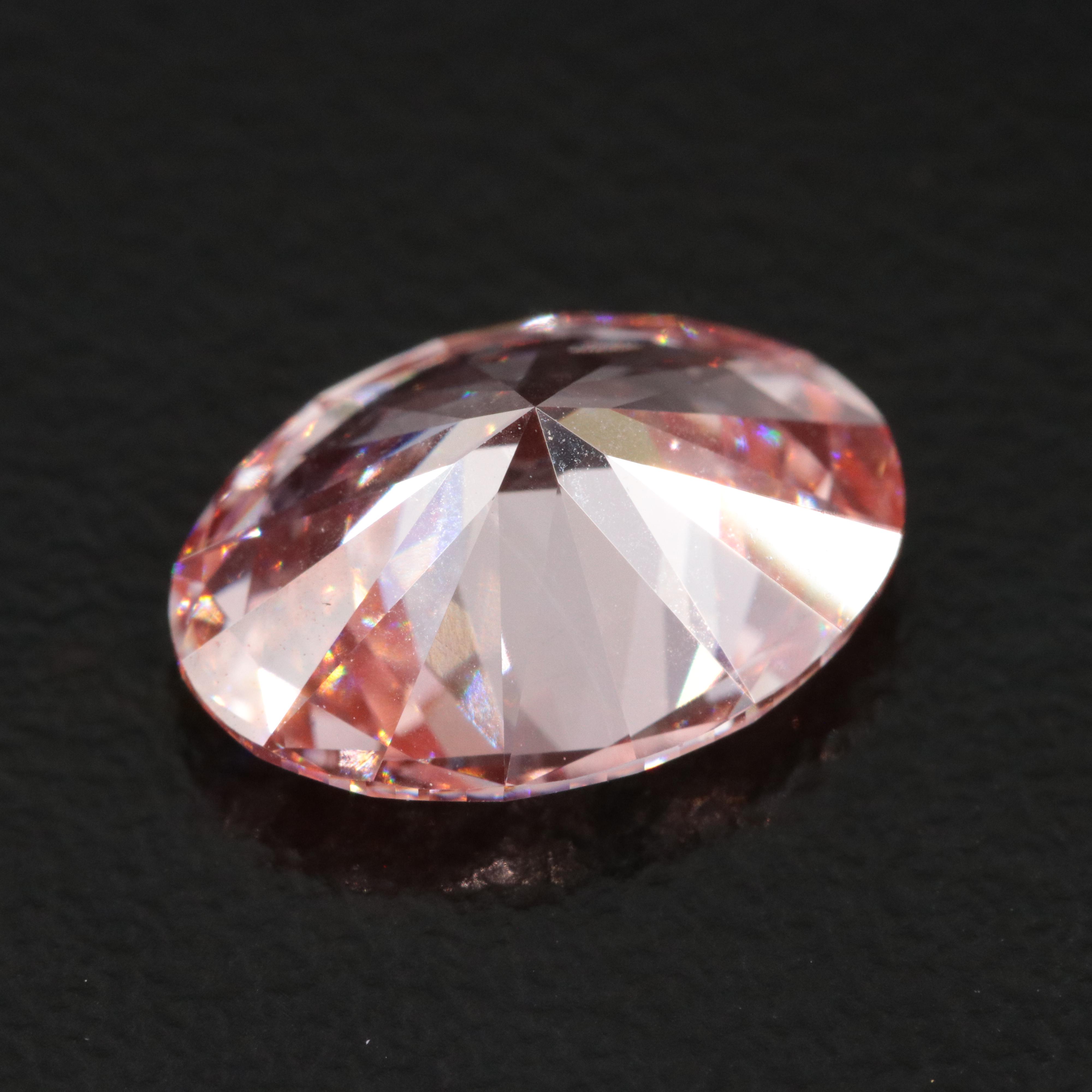 Loose 3.05 CT Lab Grown Fancy Pink Diamond with IGI Report
