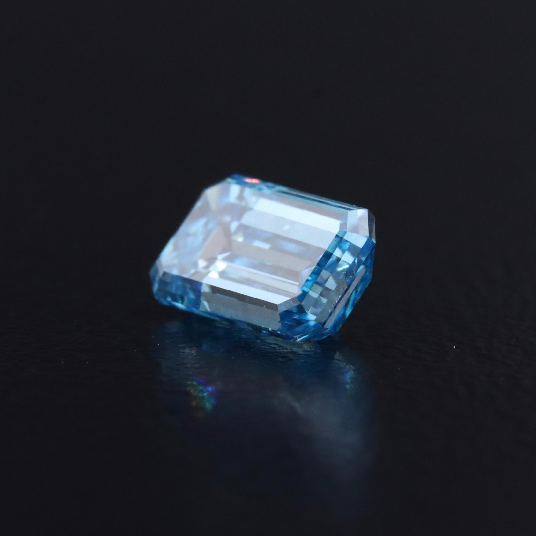 Loose 1.03 CT Lab Grown Fancy Blue Diamond with IGI Report