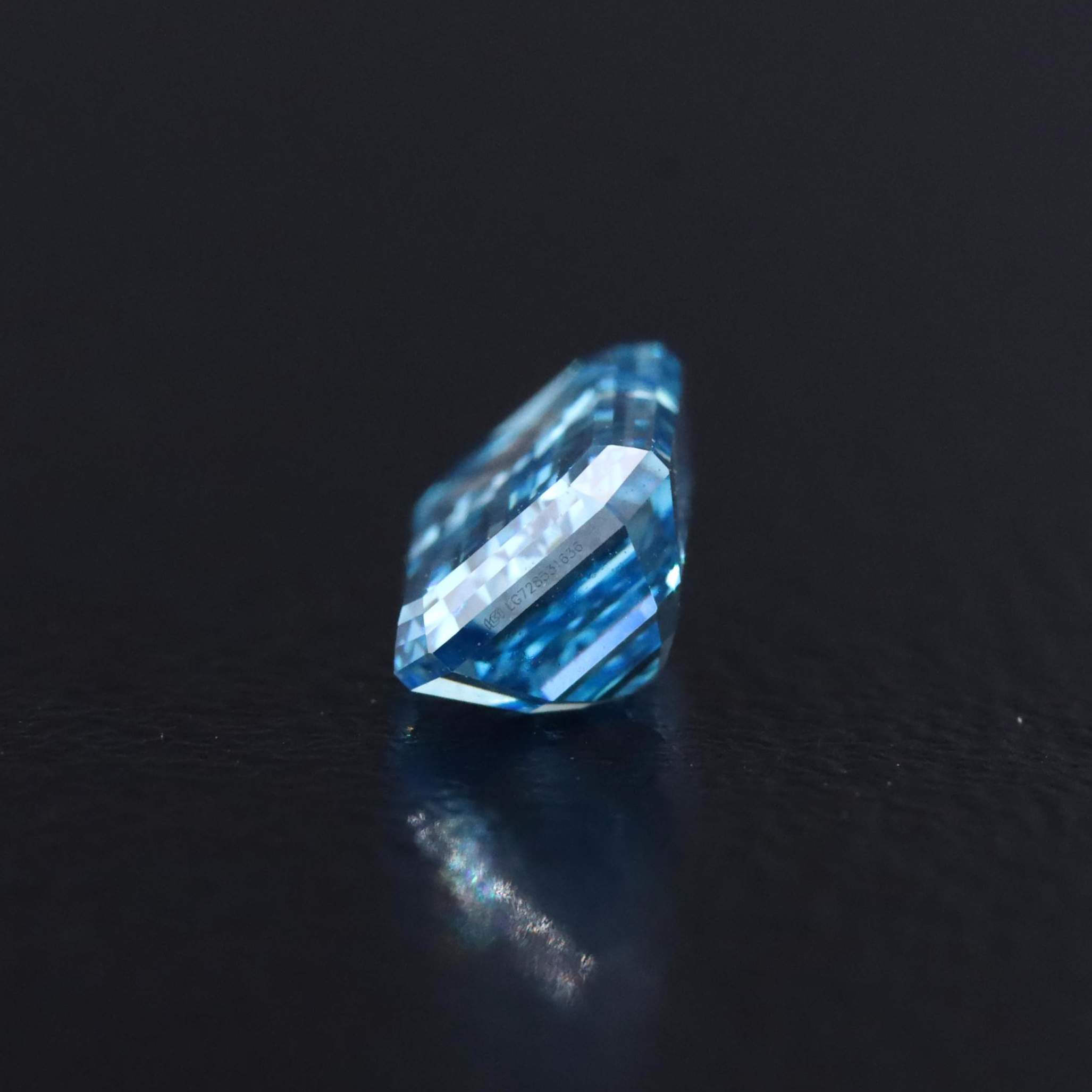 Loose 1.03 CT Lab Grown Fancy Blue Diamond with IGI Report
