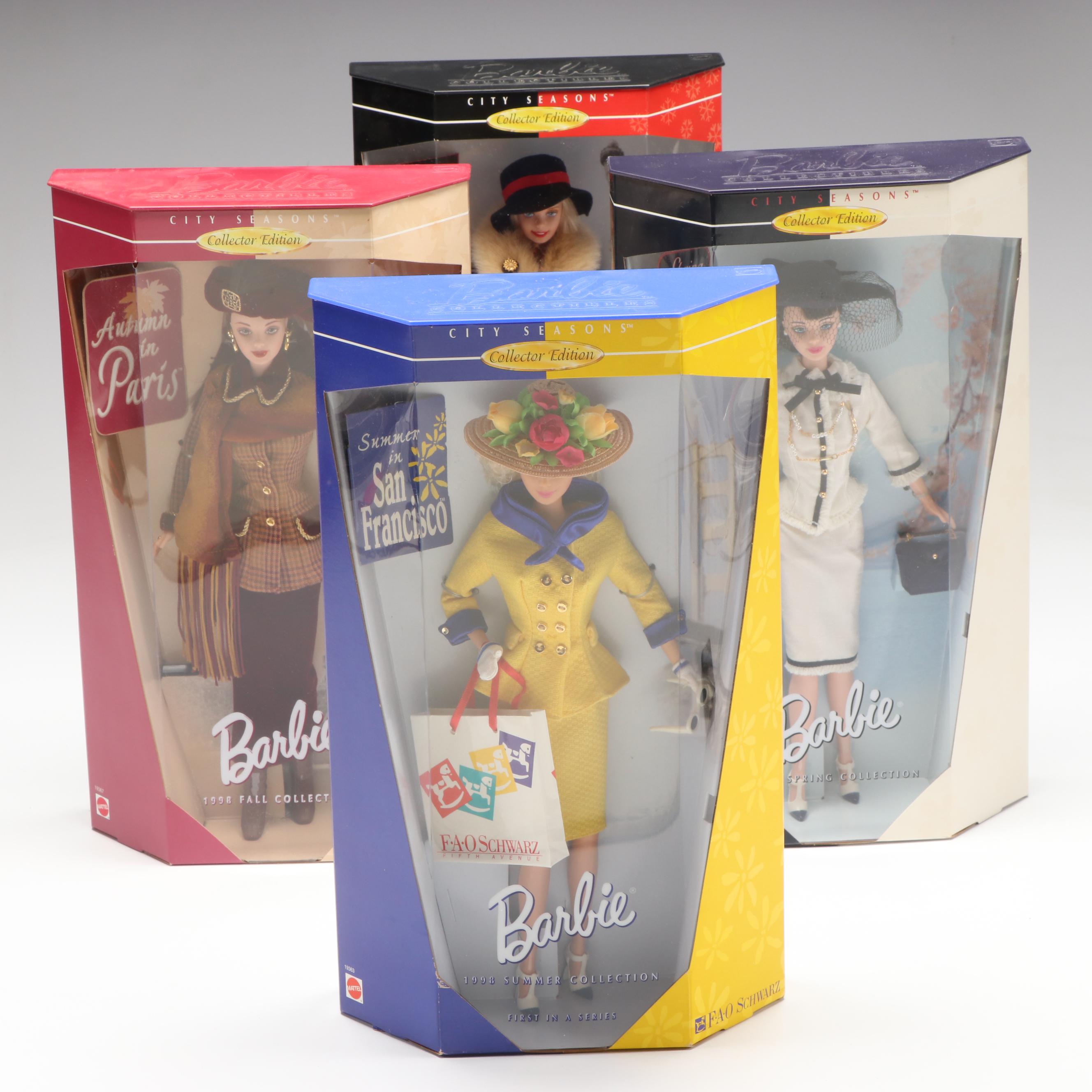 Barbie City Seasons Collection Dolls Featuring "Autumn in Paris"