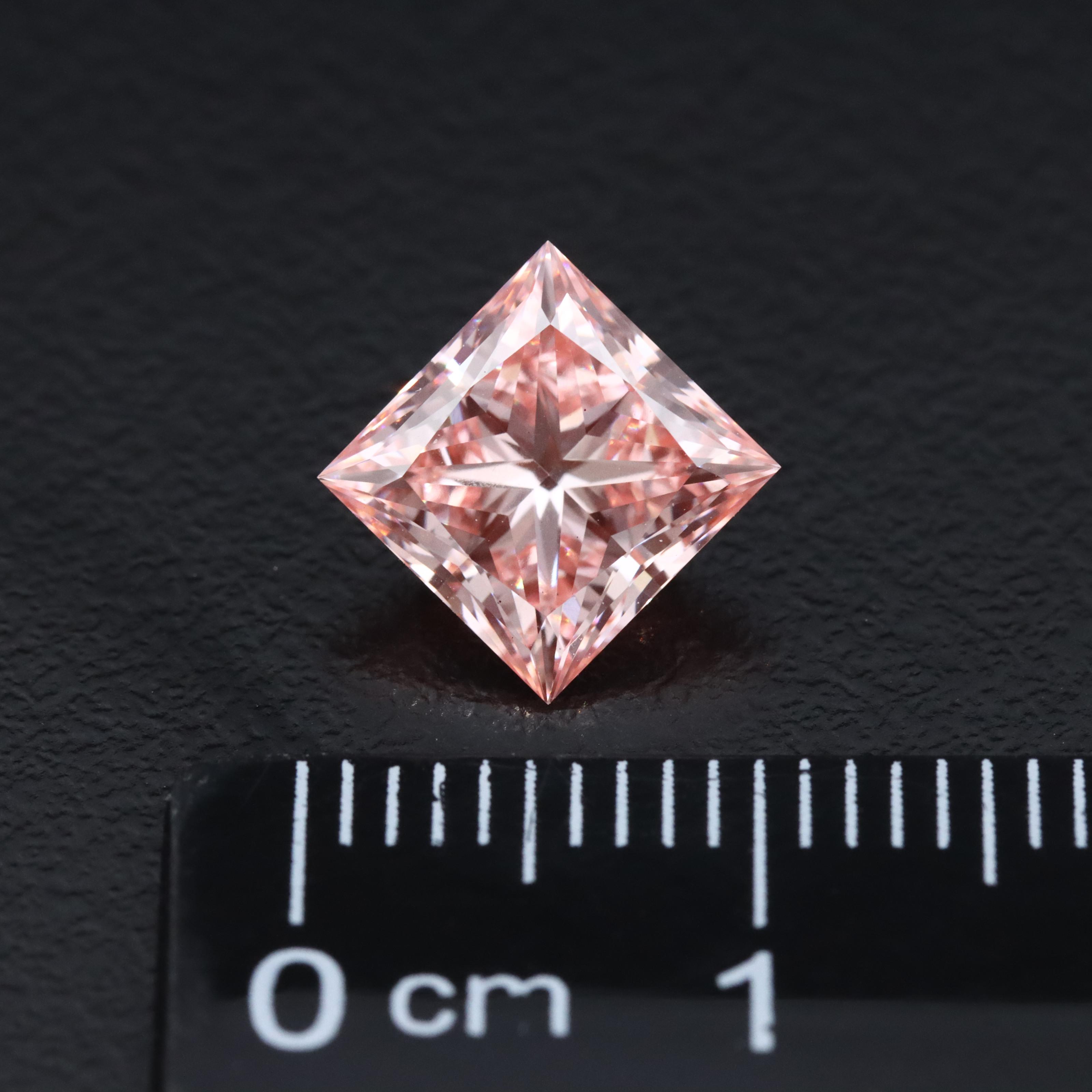 Loose 2.39 CT Lab Grown Fancy Pink Diamond with IGI Report