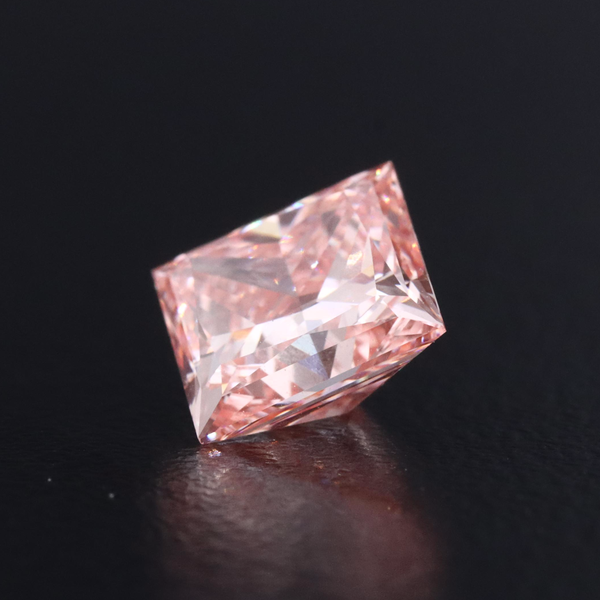 Loose 2.39 CT Lab Grown Fancy Pink Diamond with IGI Report