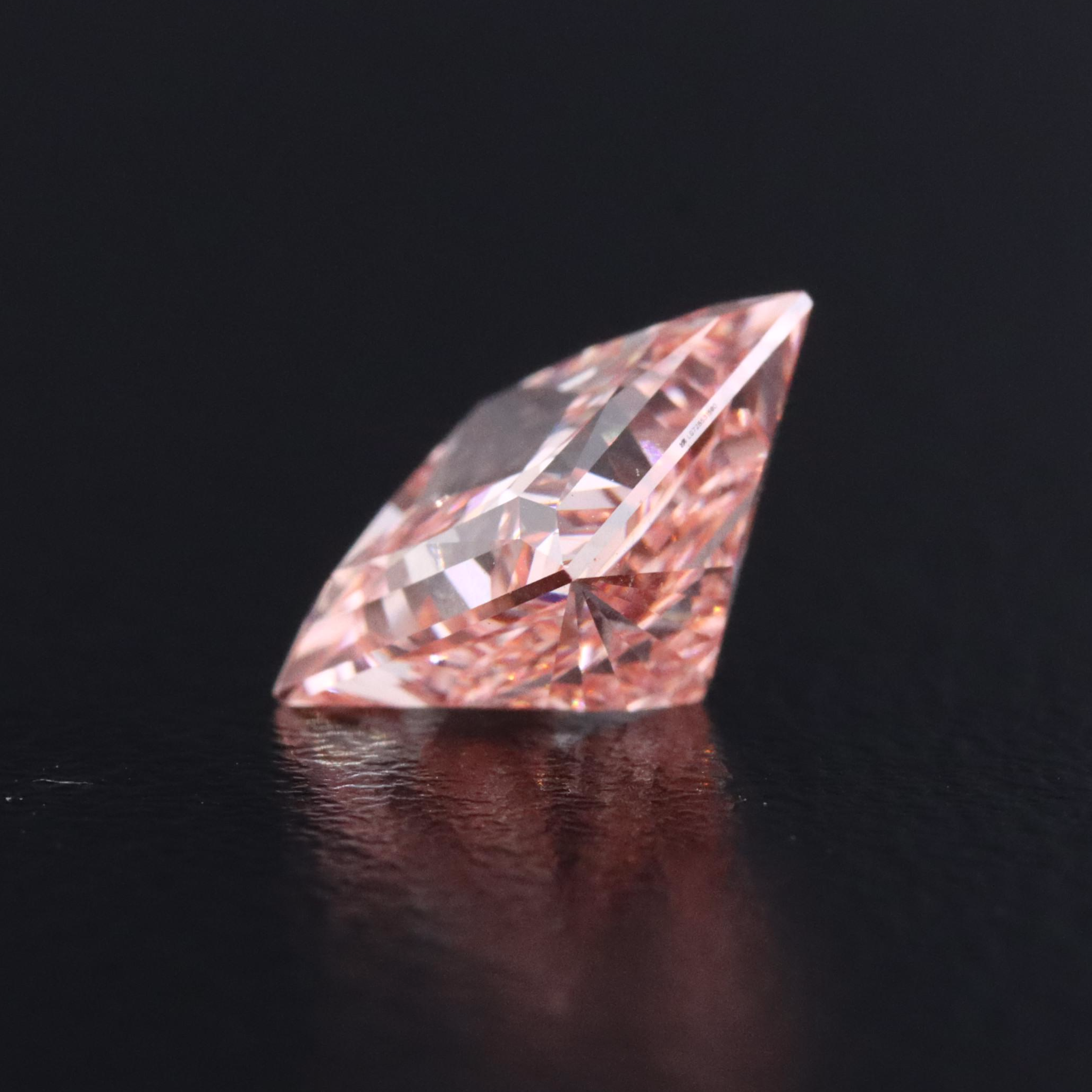 Loose 2.39 CT Lab Grown Fancy Pink Diamond with IGI Report