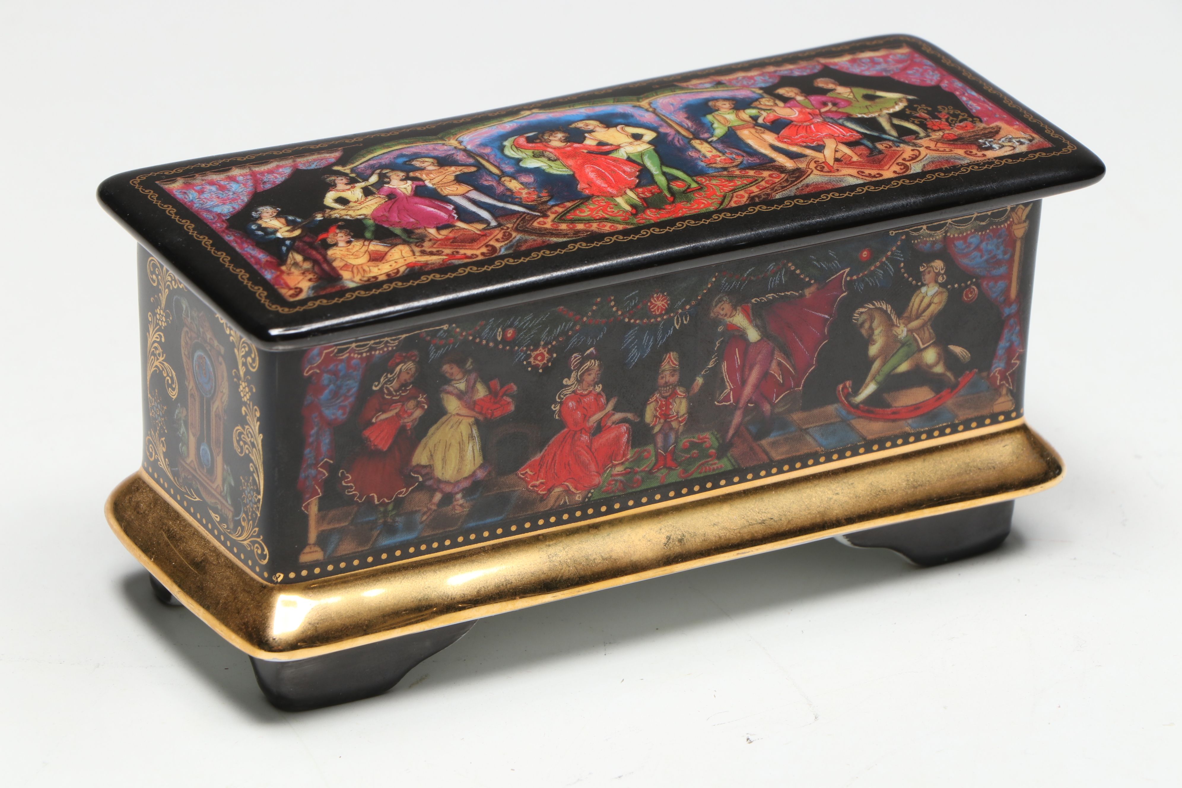 Ardleigh Elliott & Sons Nutcracker Music Box with Wedgwood and Other Table Décor