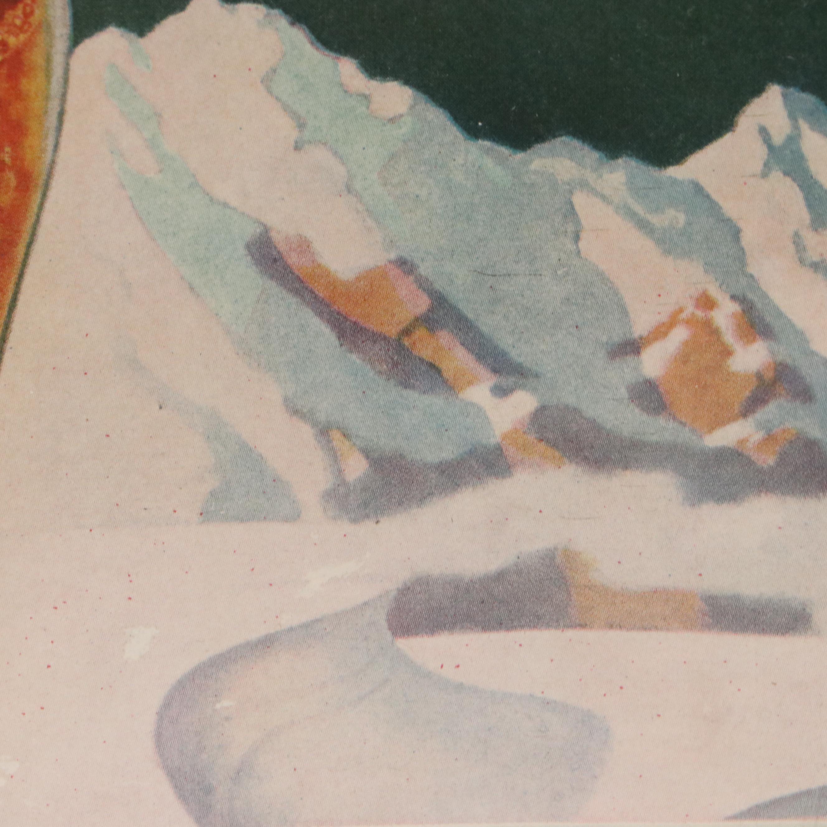 Coca-Cola Offset Lithograph Advertisement Illustration, Mid-20th Century