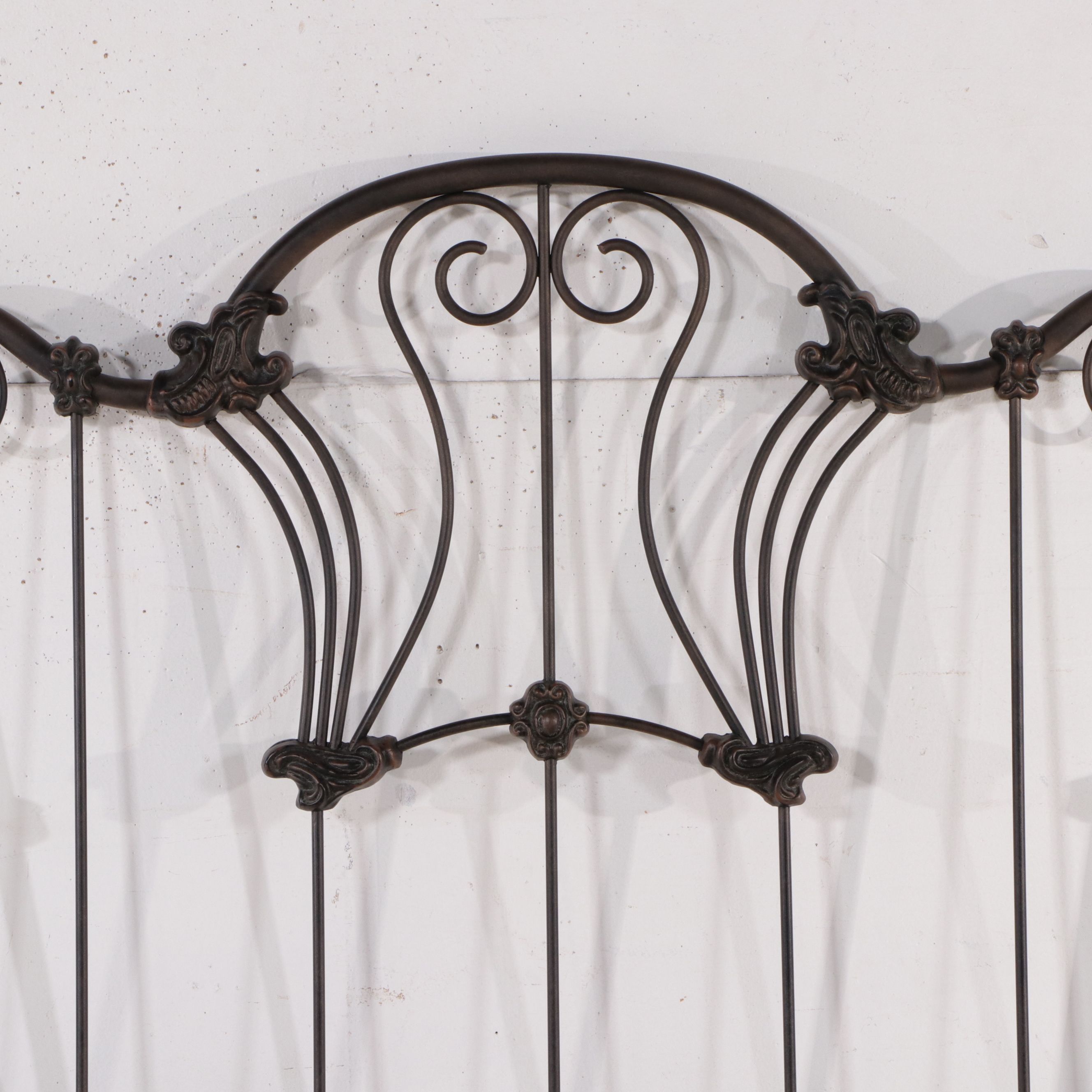 Victorian Style Wrought Metal Queen Size Bed Frame