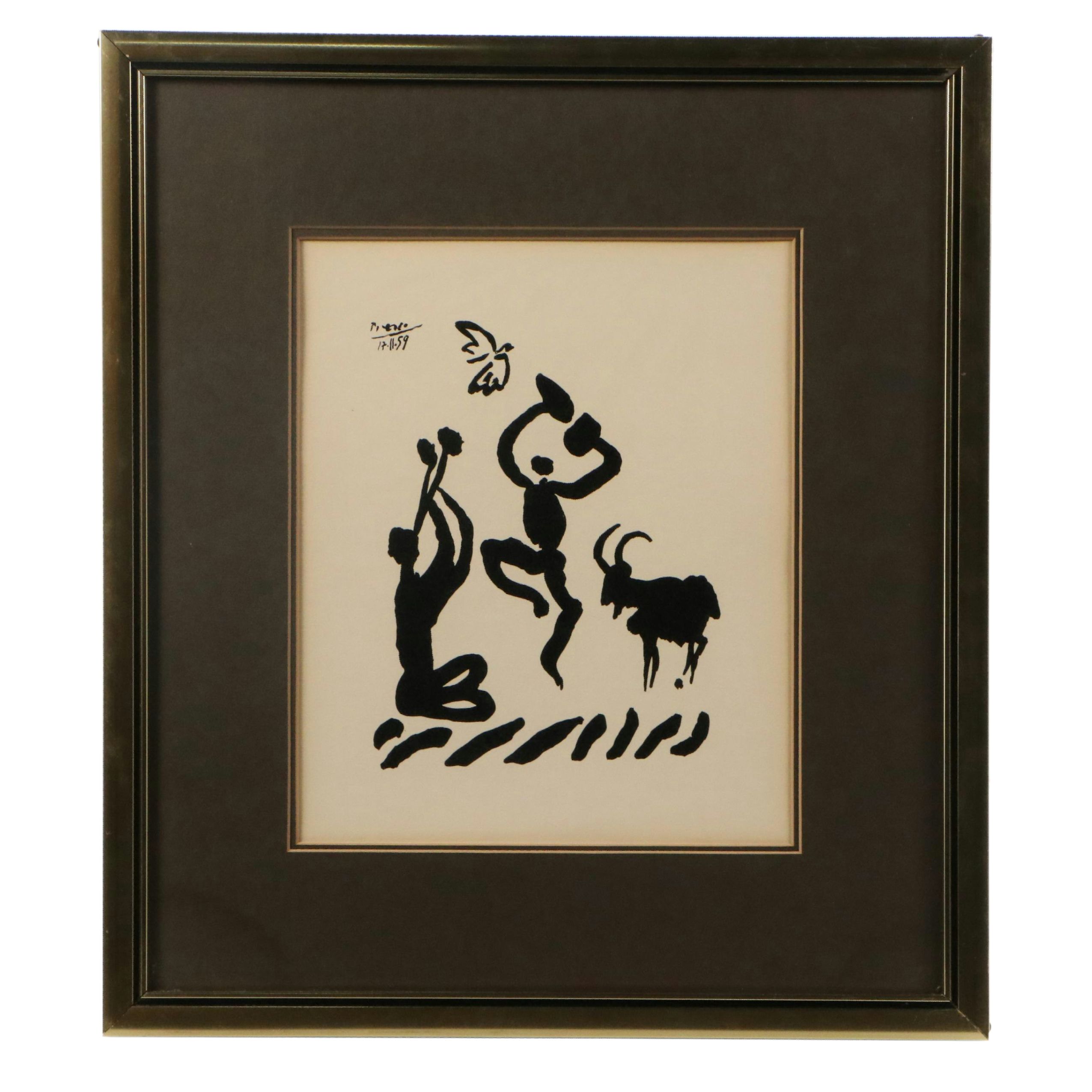 After Pablo Picasso Lithograph "La Danse du Berger," 1959