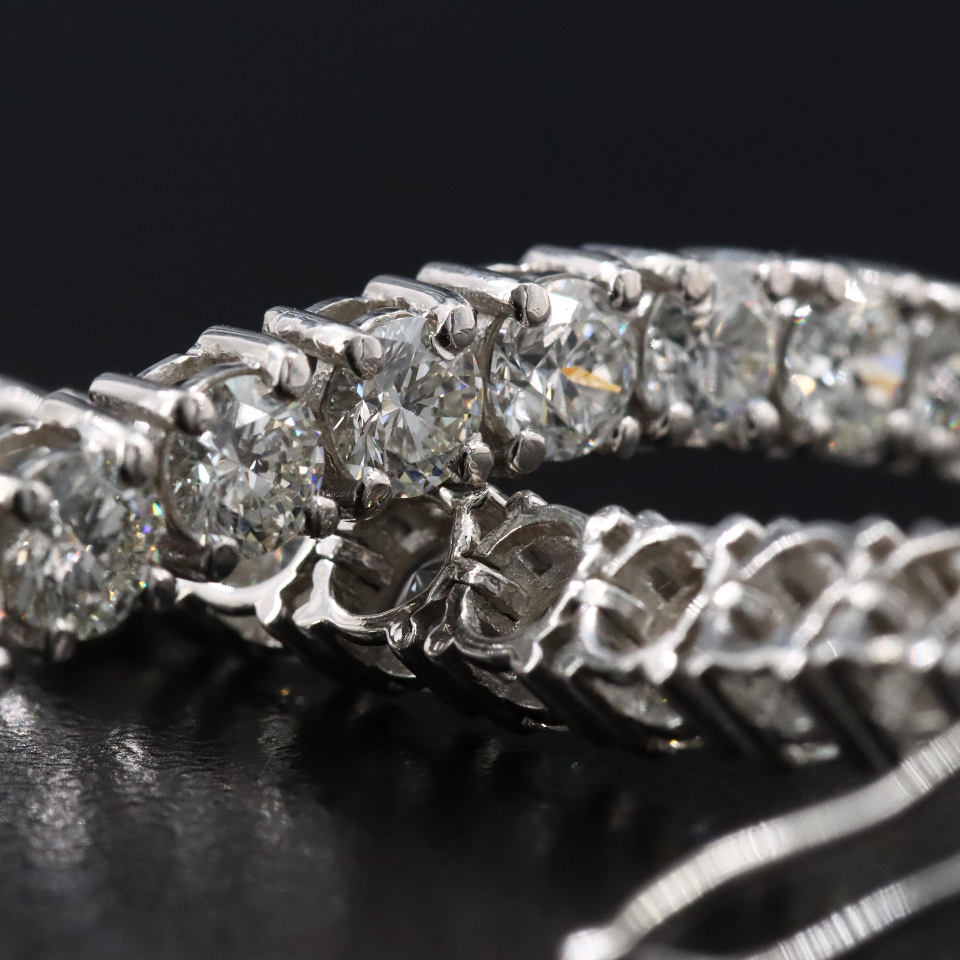 Platinum 7.57 CTW Diamond Line Bracelet with GIA Report