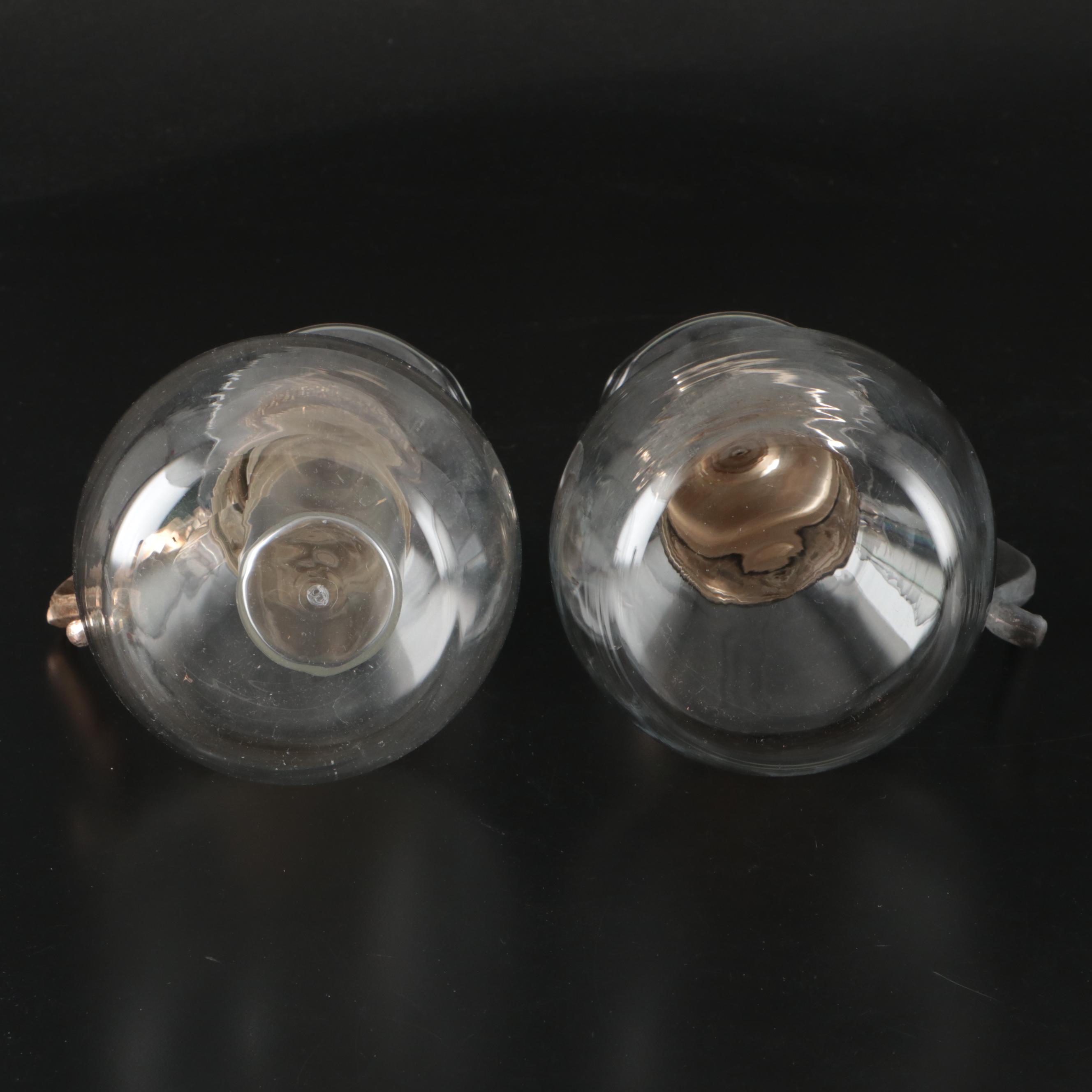 Victorian Style Silver Plate Coffee Warmer with Other Glass Carafes