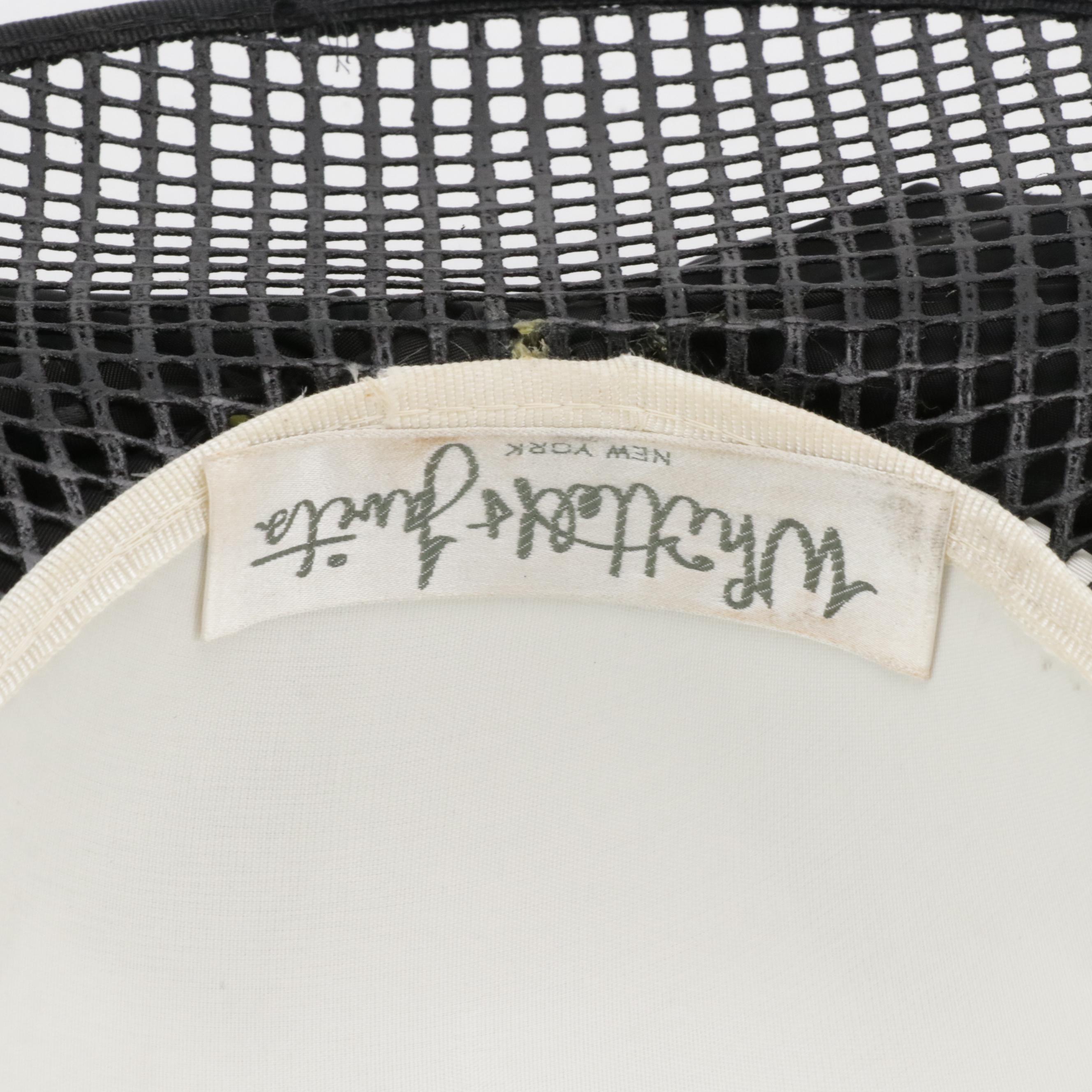 Whittall + Javits Wide Brim Platter Hat with Black Bow in Box