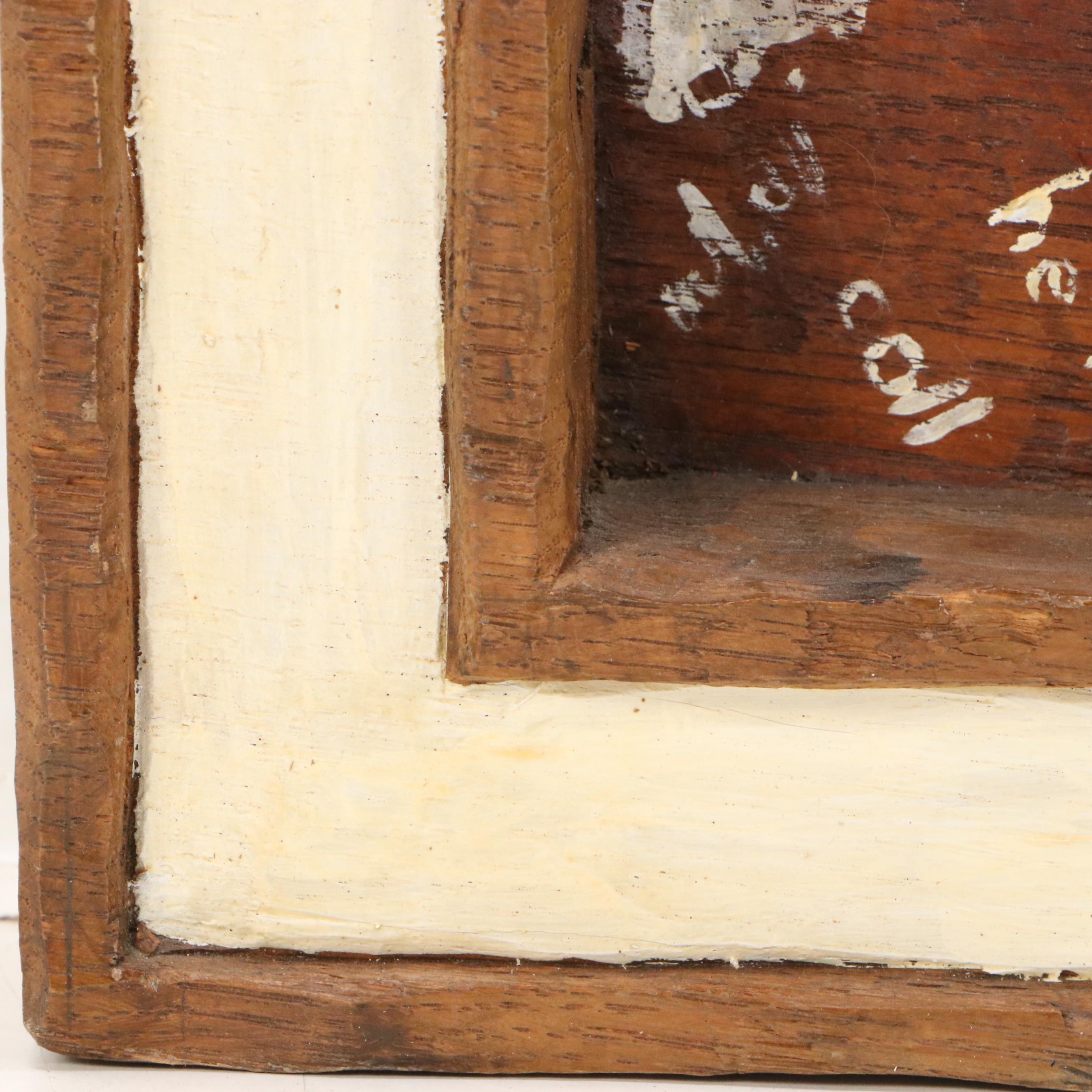 Mike Makras Carved Oak Sculpture "Blind Lemon / Mahogany Hall," 1970s