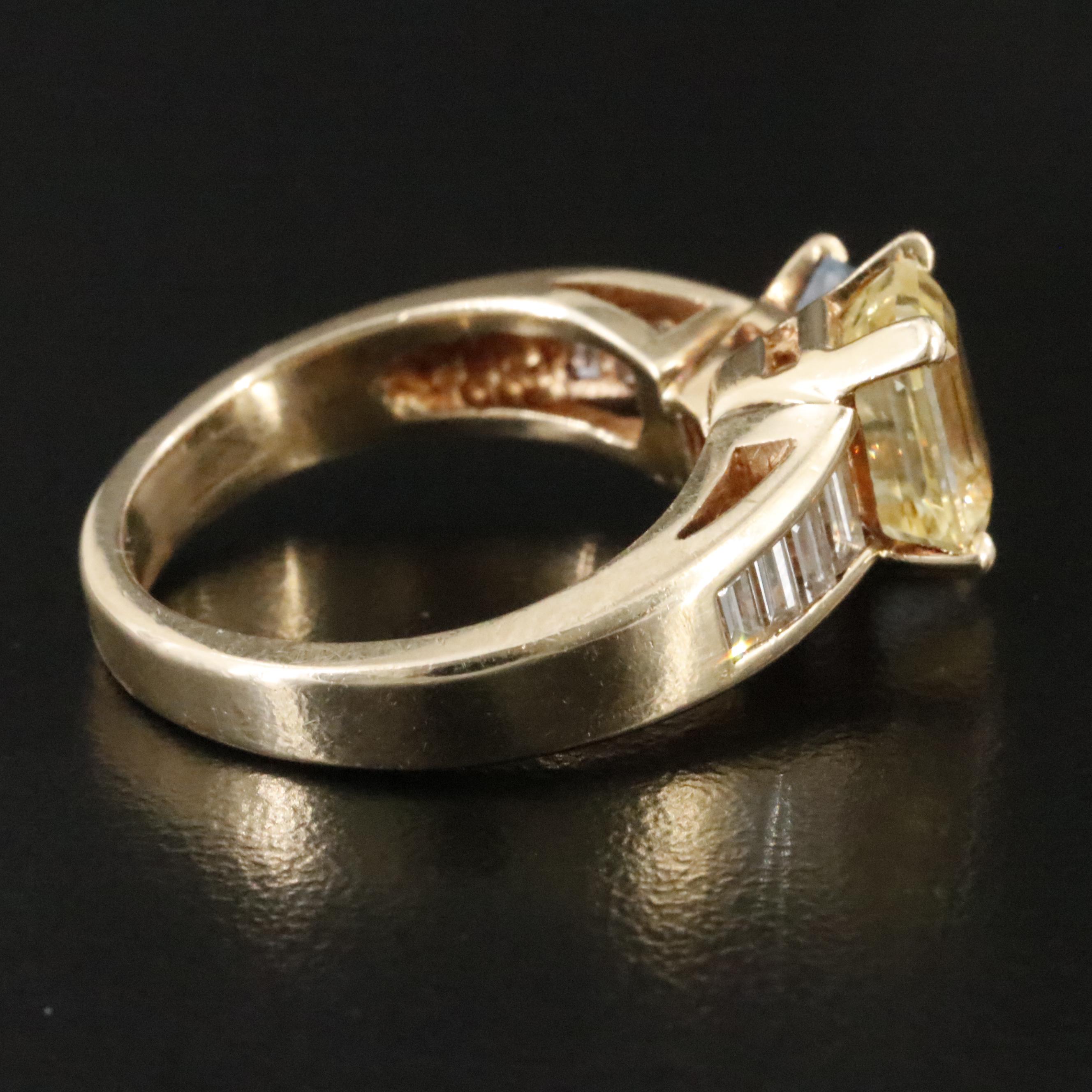 14K Sapphire and Diamond Ring