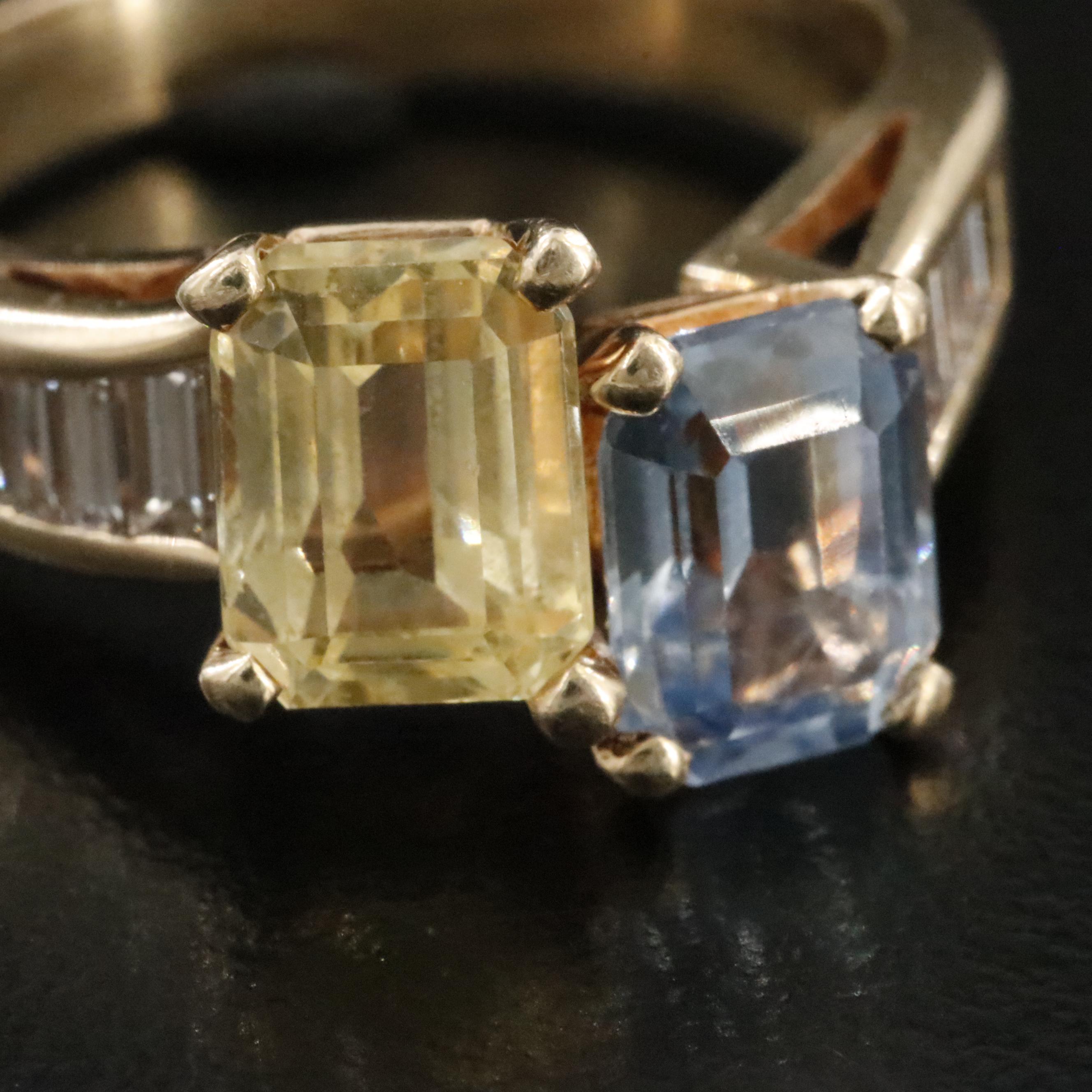 14K Sapphire and Diamond Ring