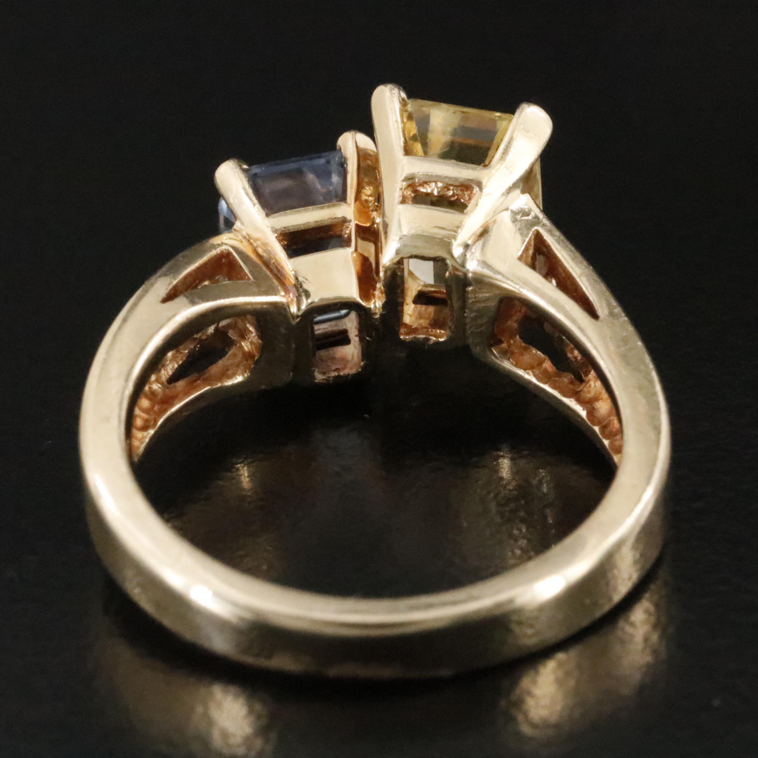 14K Sapphire and Diamond Ring