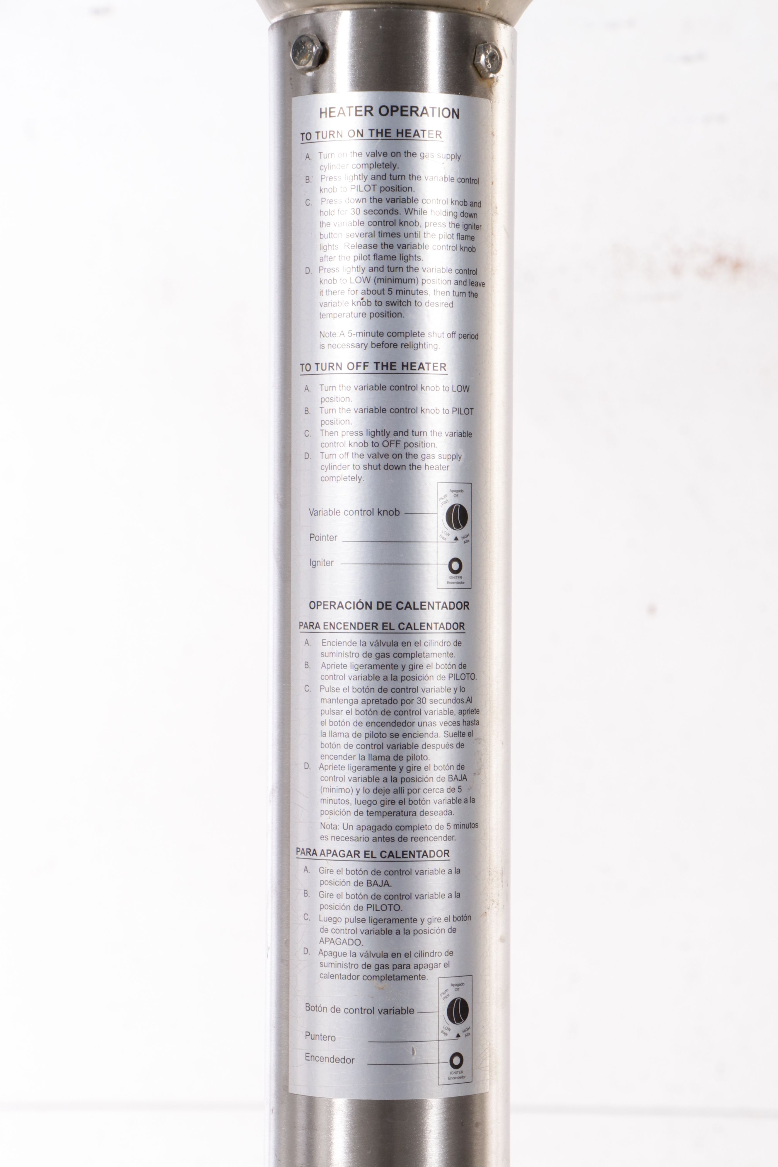 Stainless Steel Propane Patio Heater