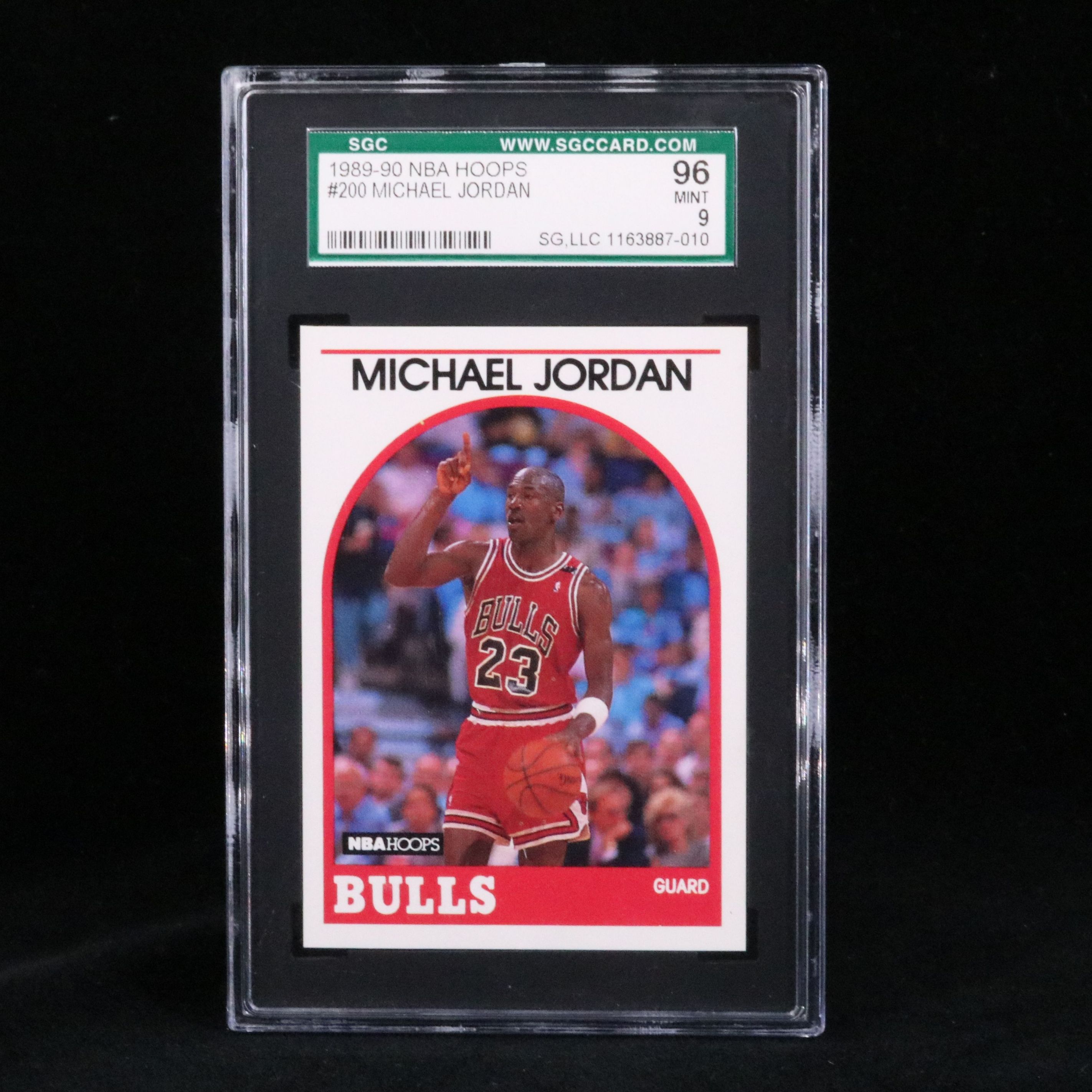 1989-90 NBA Hoops Michael Jordan Chicago Bulls Basketball Card Graded SGC 9