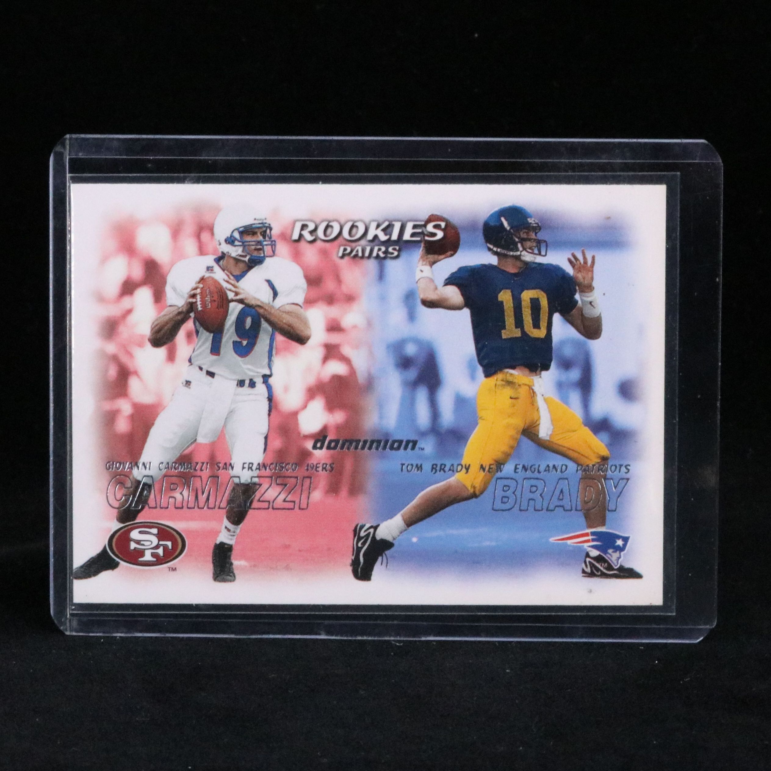 2000 Dominion Tom Brady New England Patriots Rookie Football Card