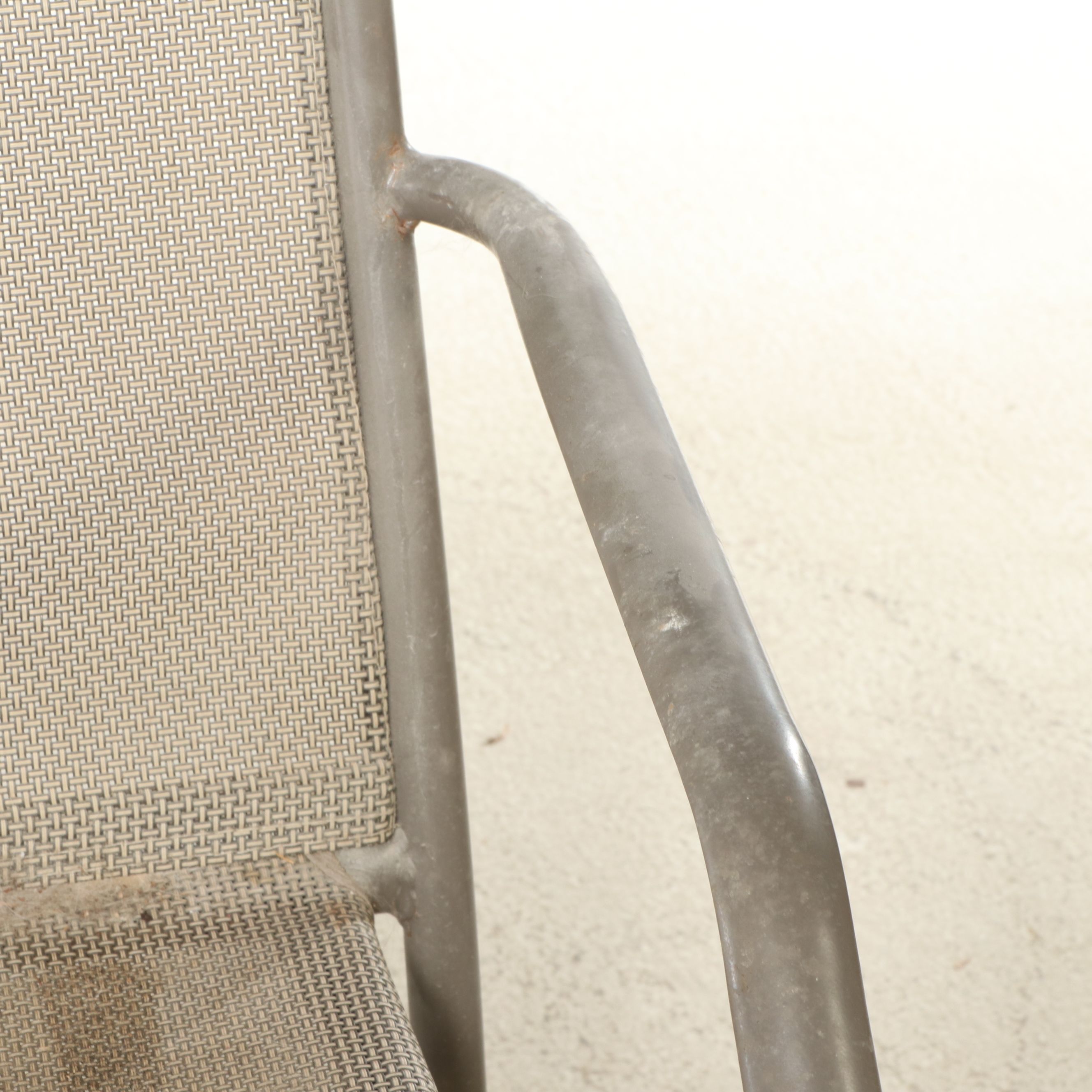 Four Aluminum Framed Patio Armchairs