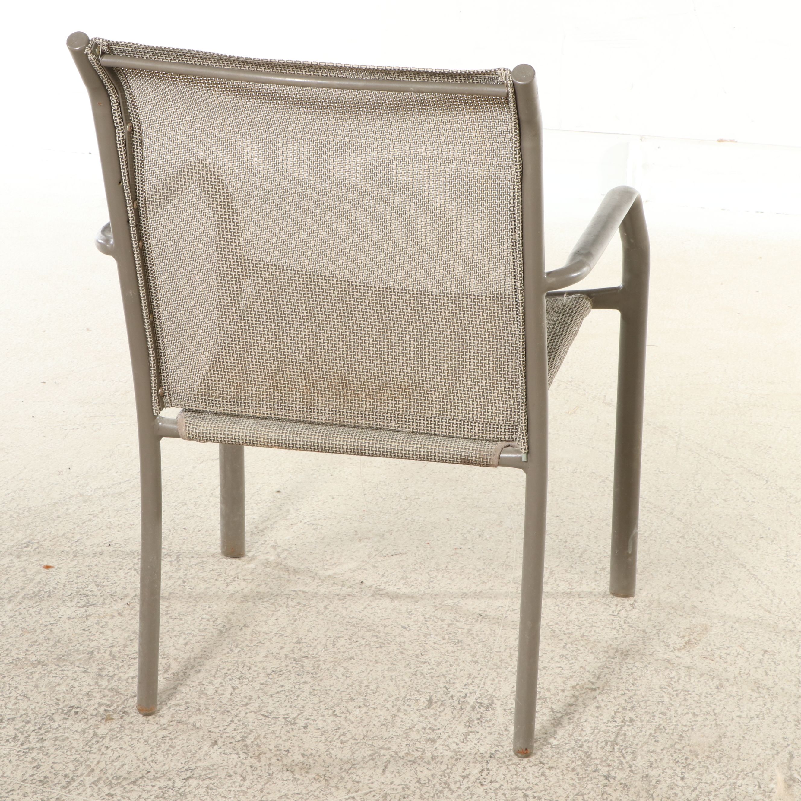 Four Aluminum Framed Patio Armchairs
