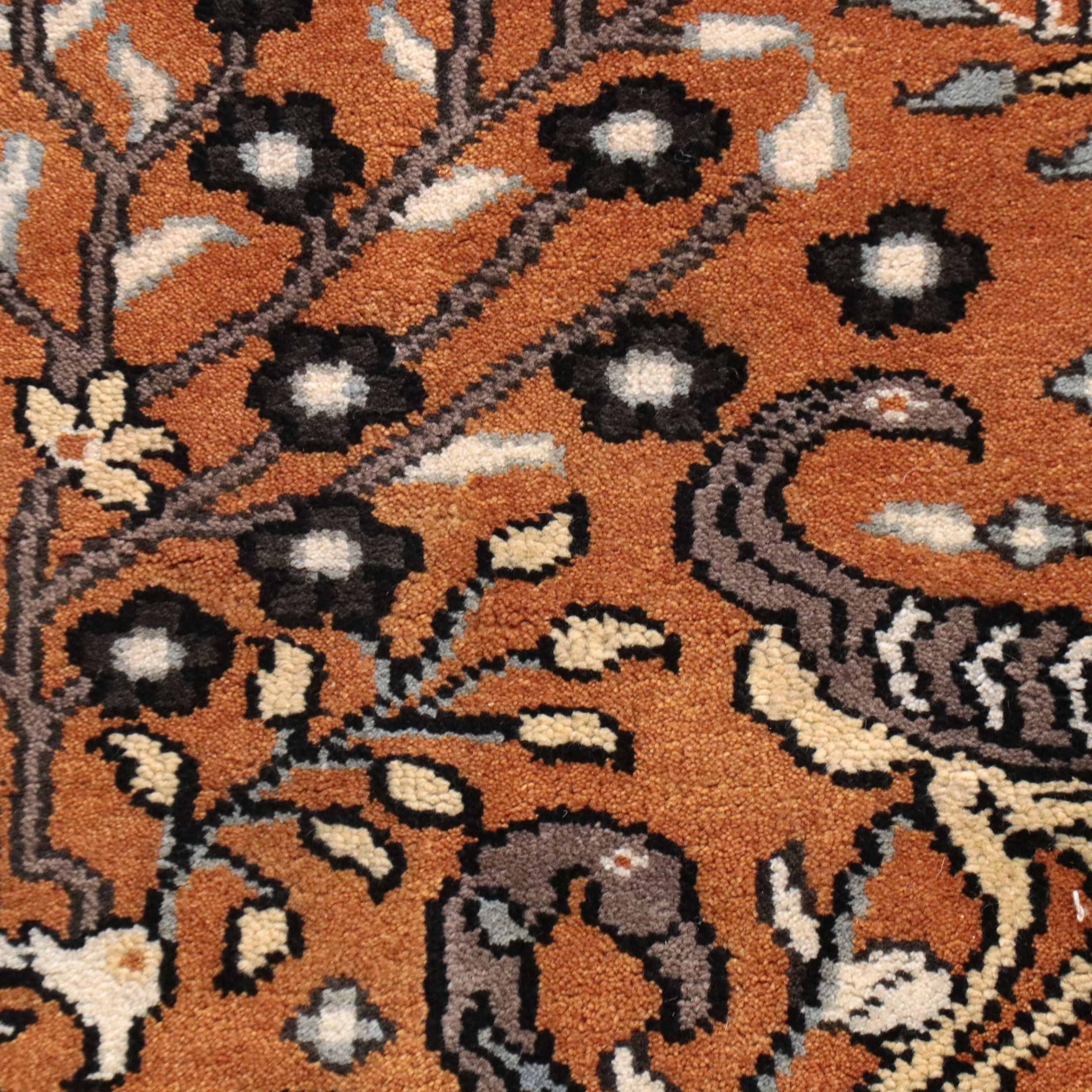 2'6 x 8'1 Hand-Knotted Indian Pictorial Carpet Runner