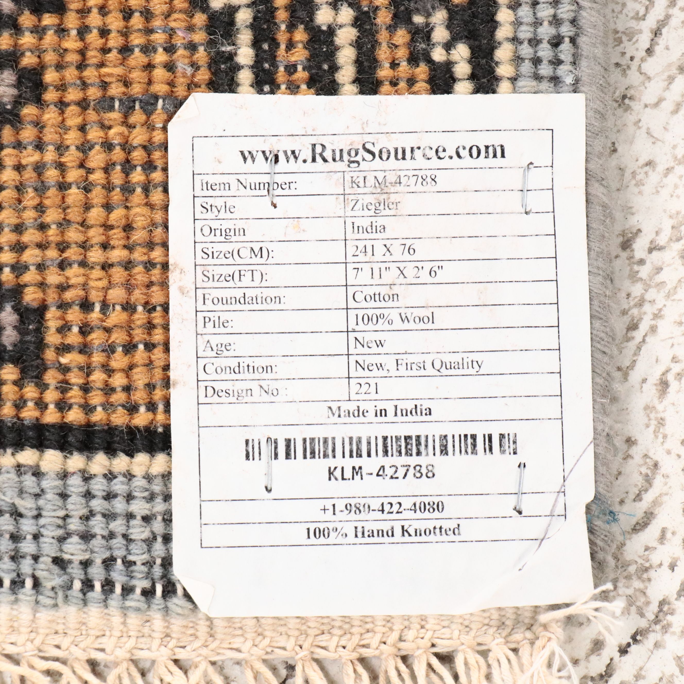 2'6 x 8'1 Hand-Knotted Indian Pictorial Carpet Runner