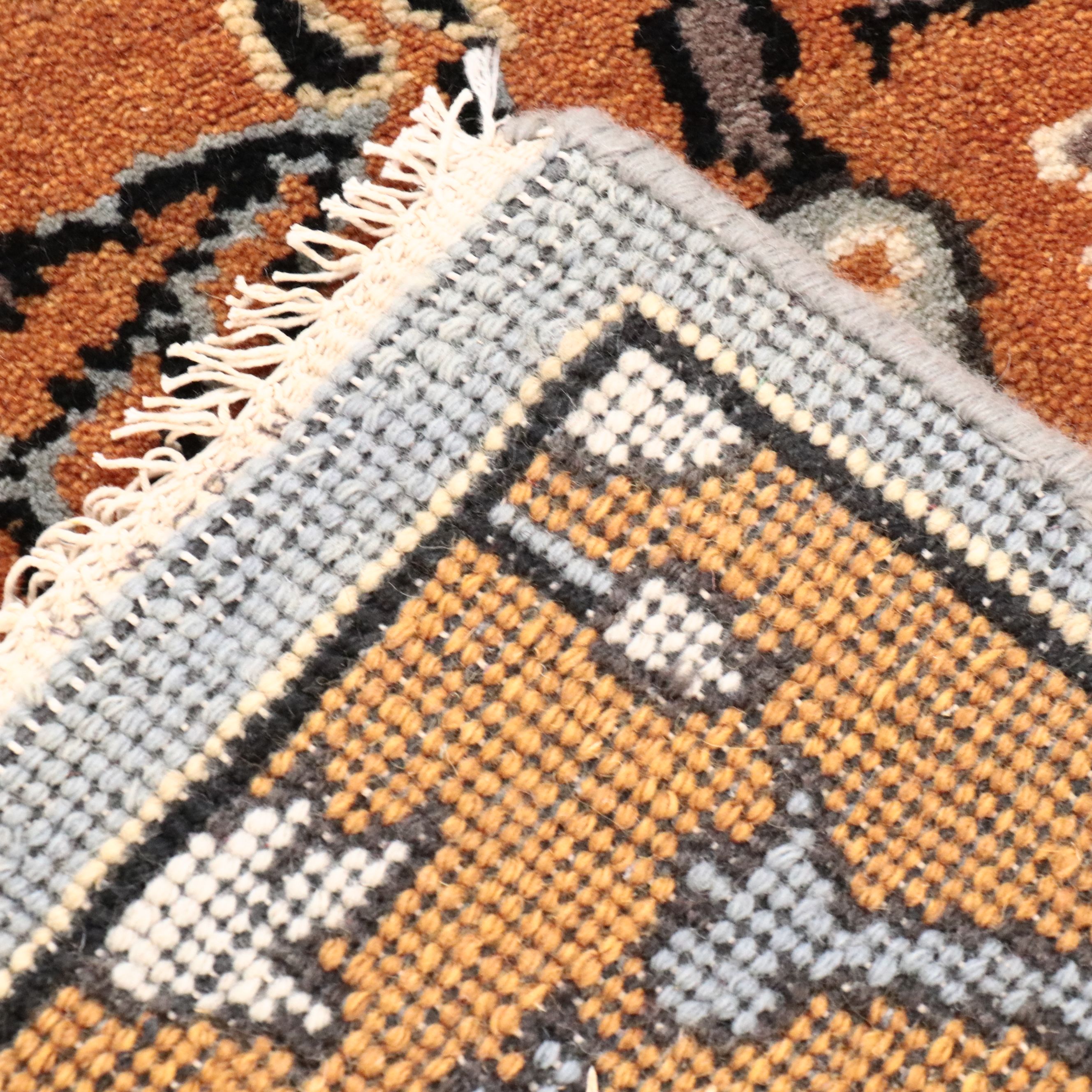 2'6 x 8'1 Hand-Knotted Indian Pictorial Carpet Runner