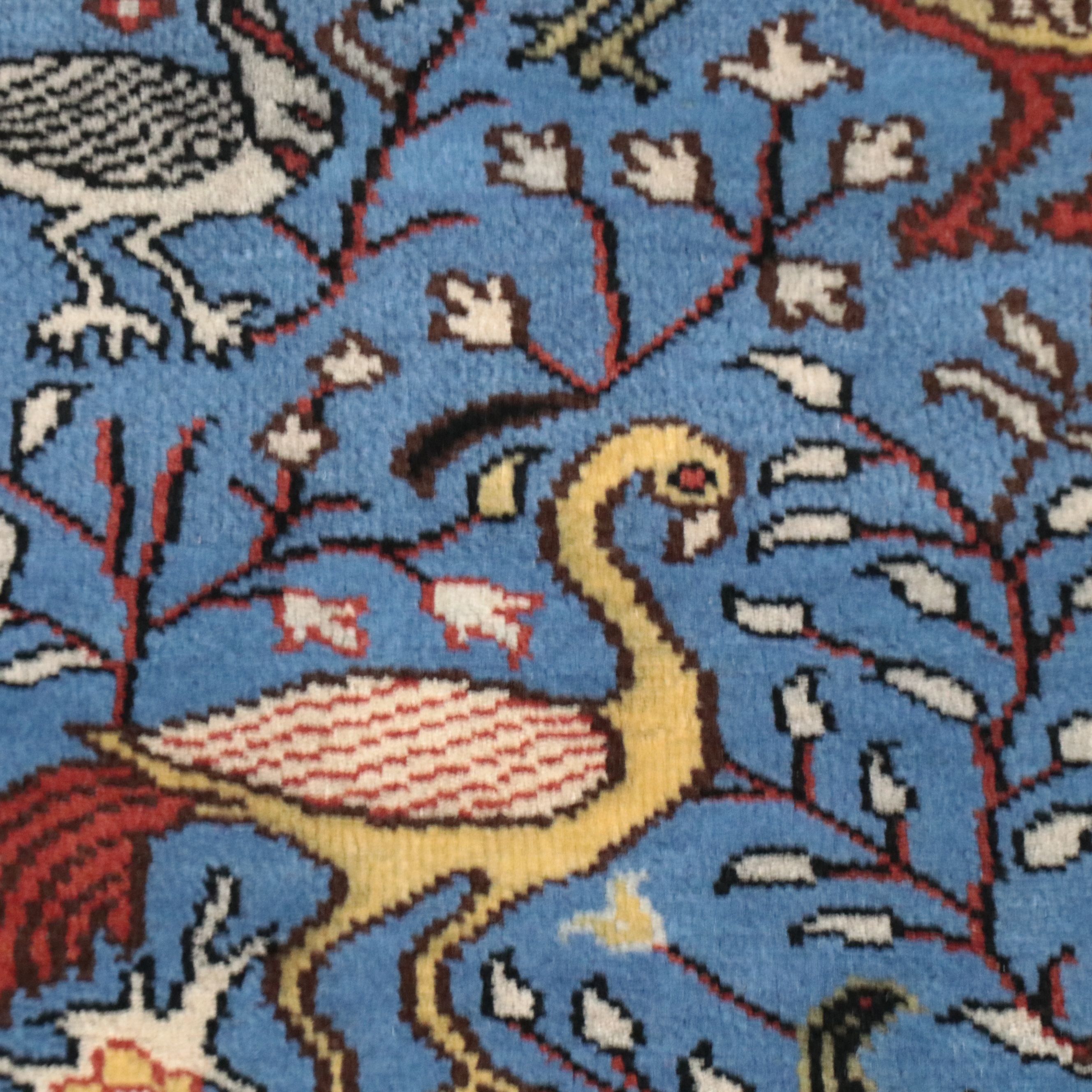 2'6 x 8'2 Hand-Knotted Indian Pictorial Carpet Runner