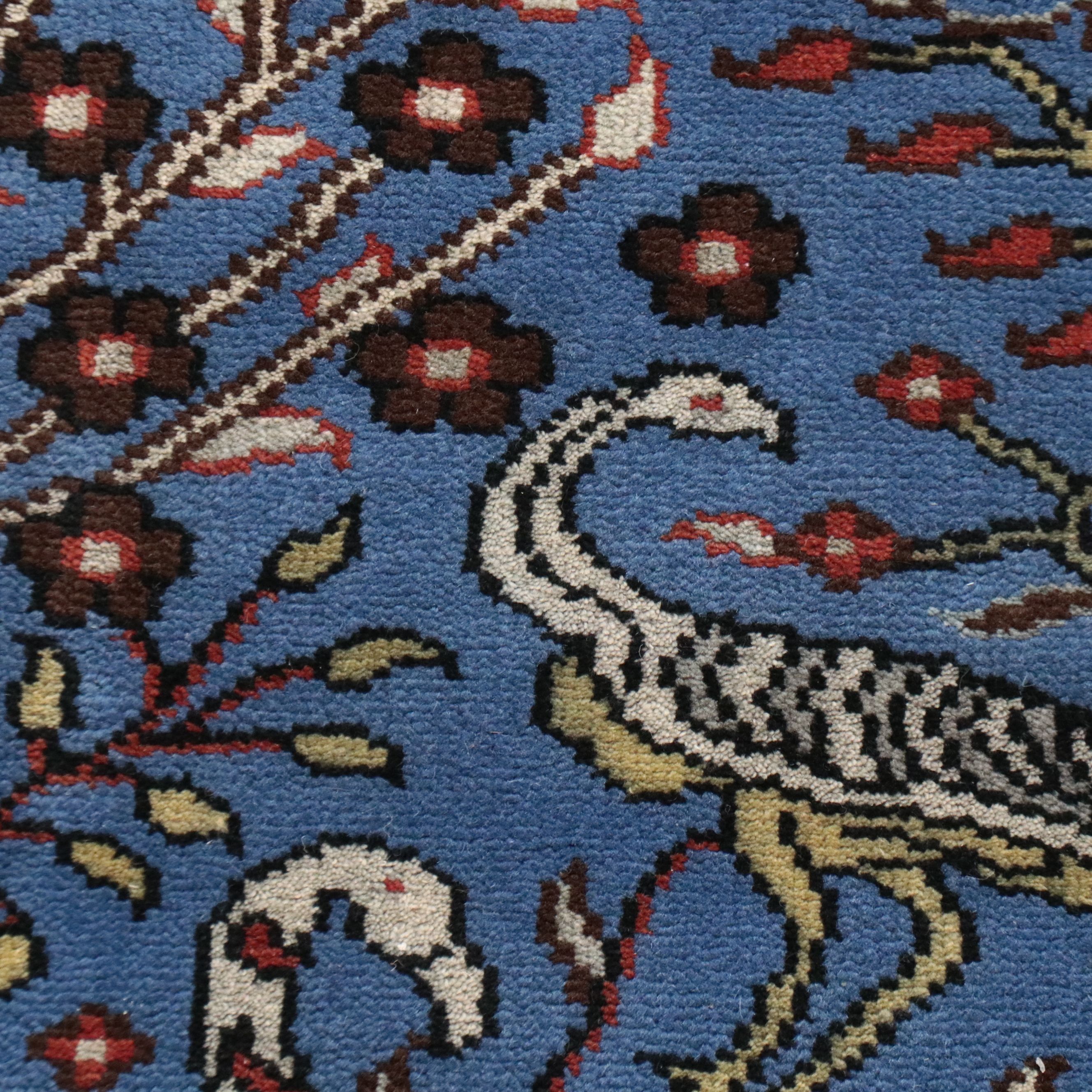 2'6 x 8'2 Hand-Knotted Indian Pictorial Carpet Runner