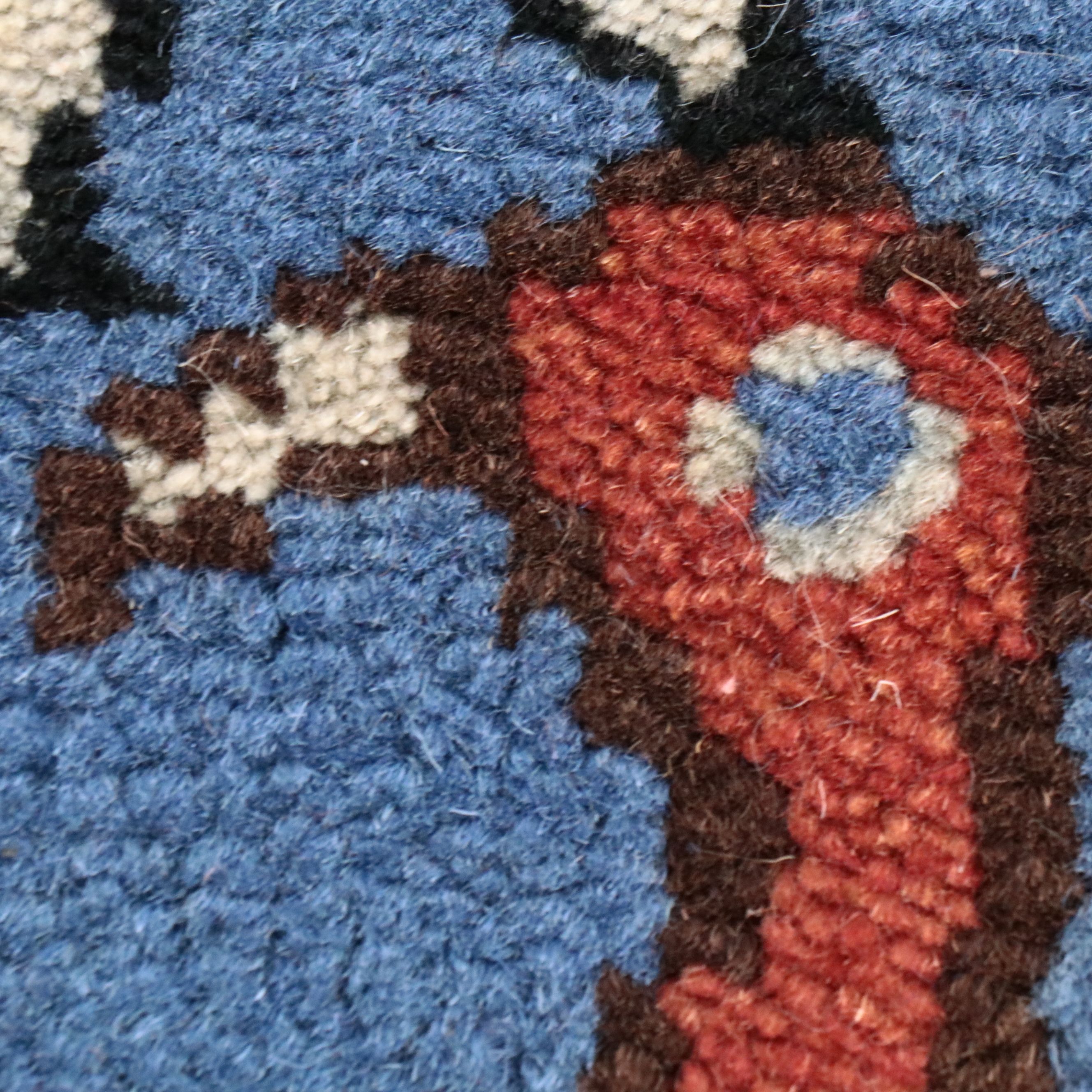 2'6 x 8'2 Hand-Knotted Indian Pictorial Carpet Runner