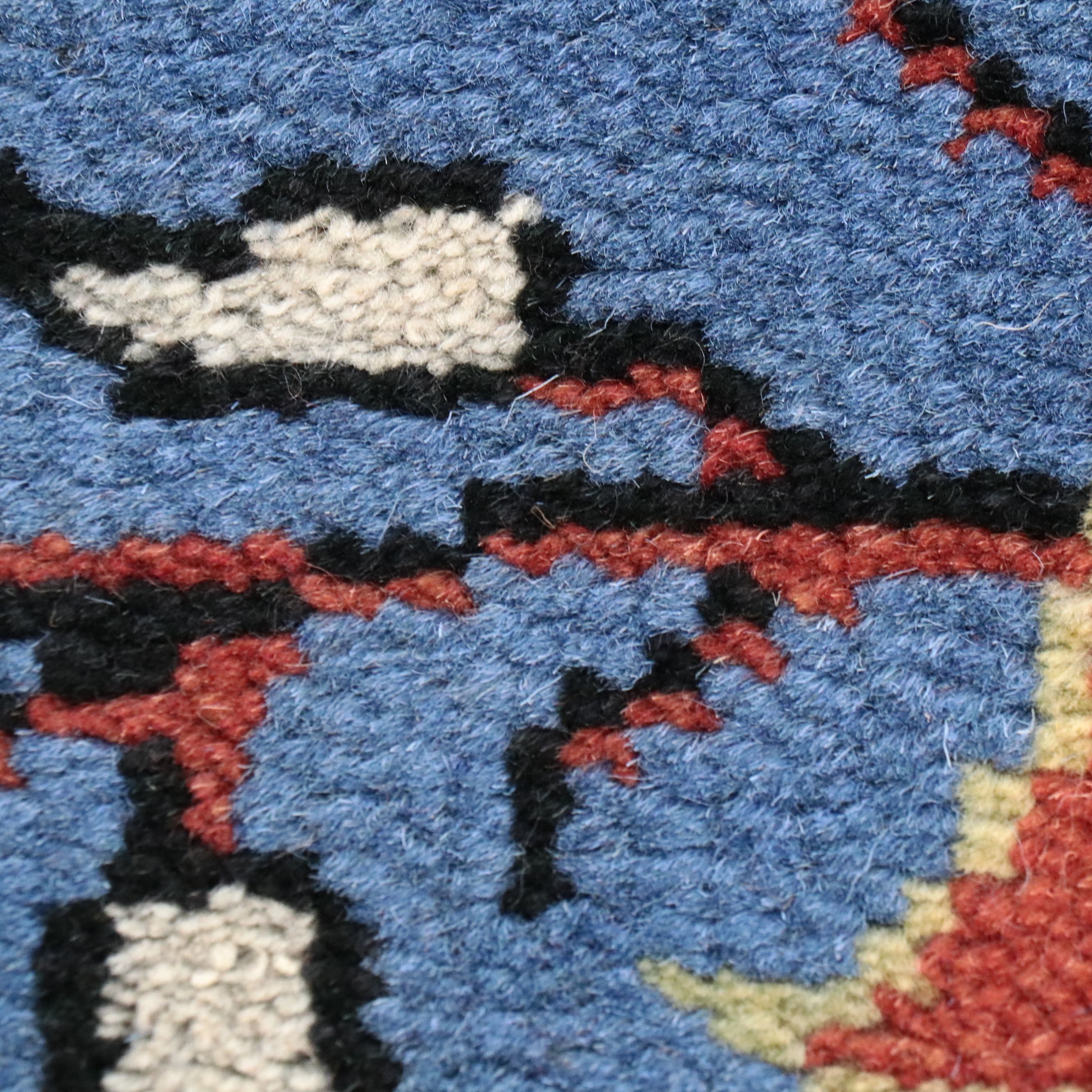 2'6 x 8'2 Hand-Knotted Indian Pictorial Carpet Runner