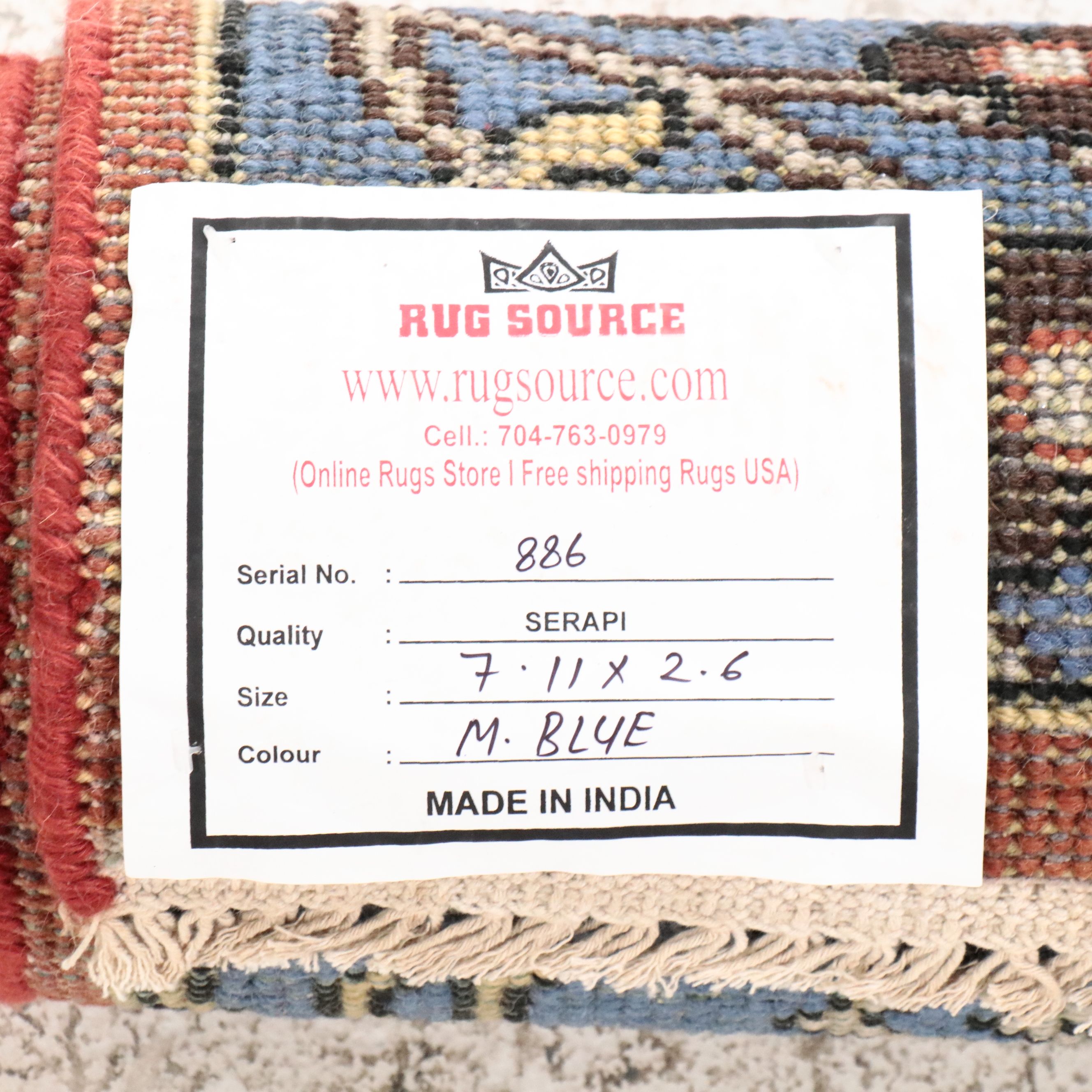 2'6 x 8'2 Hand-Knotted Indian Pictorial Carpet Runner