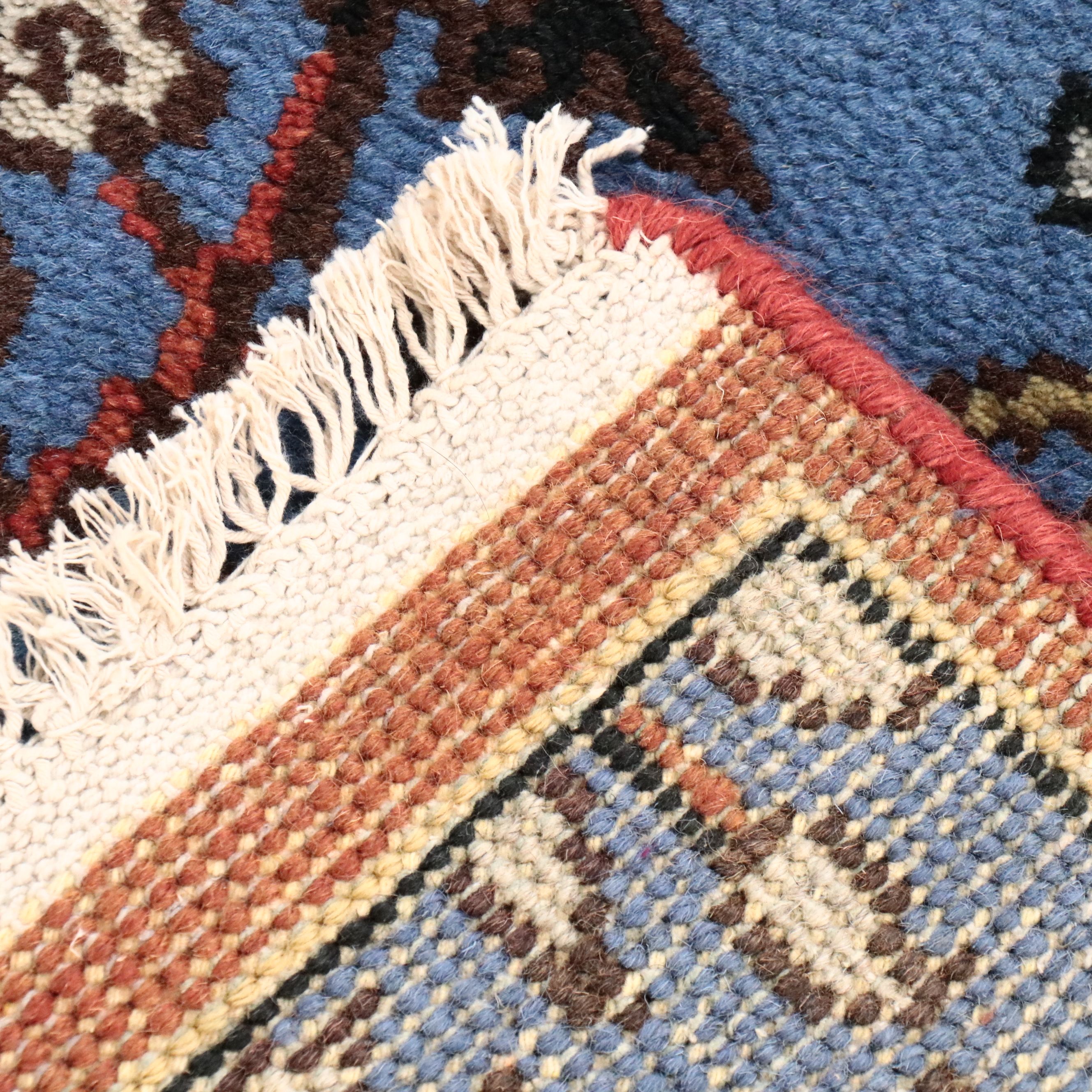 2'6 x 8'2 Hand-Knotted Indian Pictorial Carpet Runner