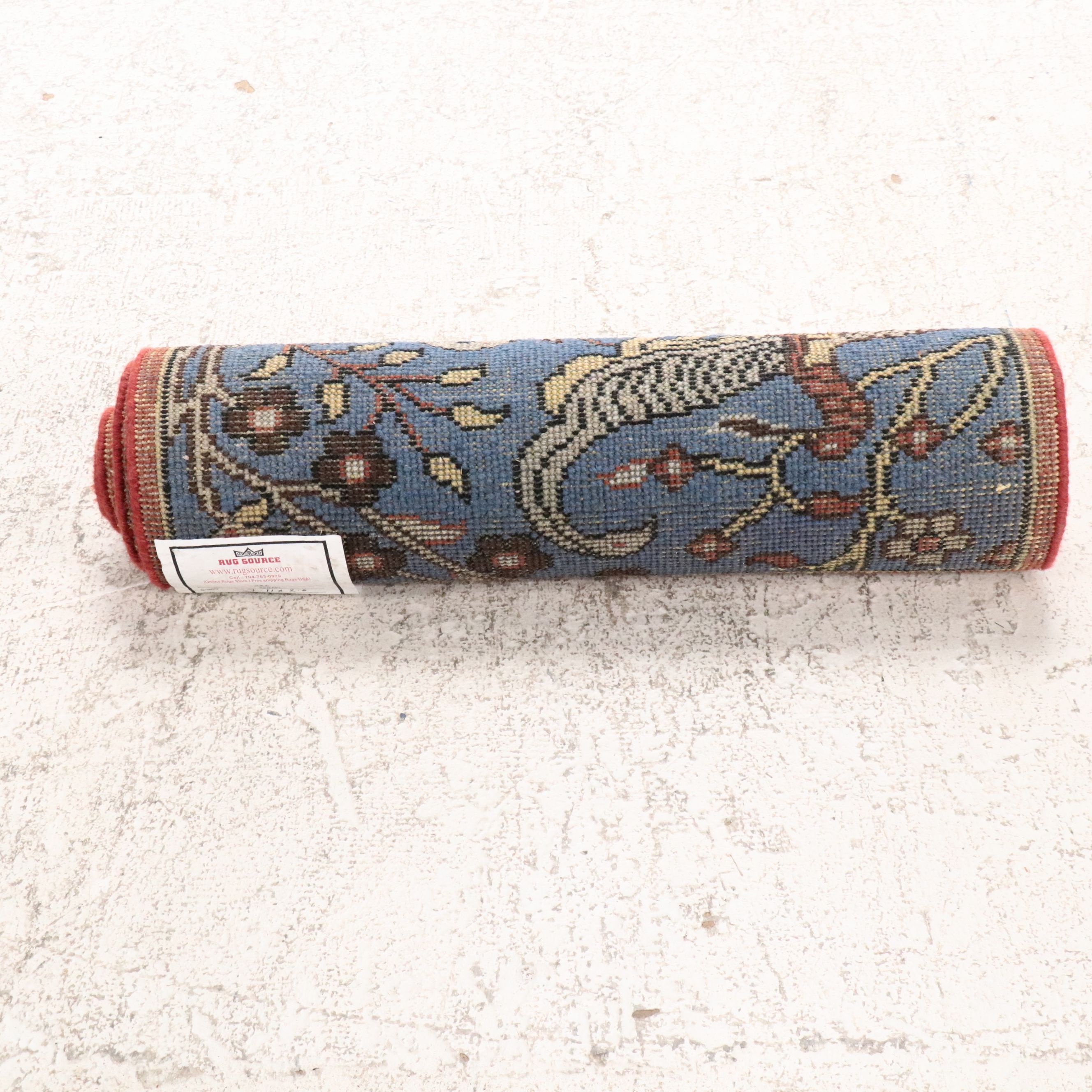 2'6 x 8'2 Hand-Knotted Indian Pictorial Carpet Runner