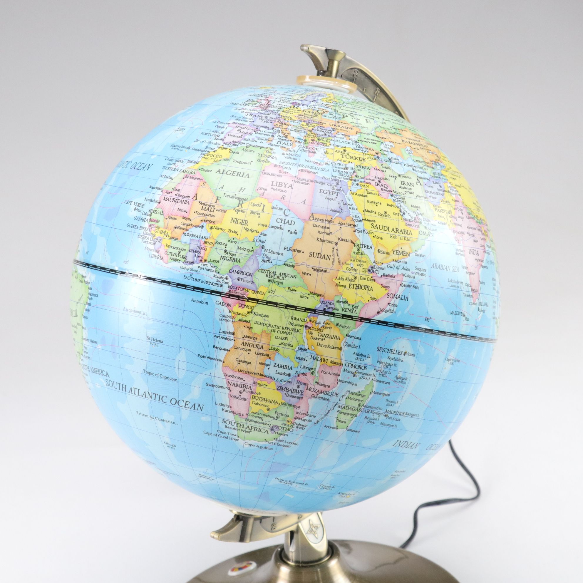 Celestial Globe with Illuminated Constellations by Night