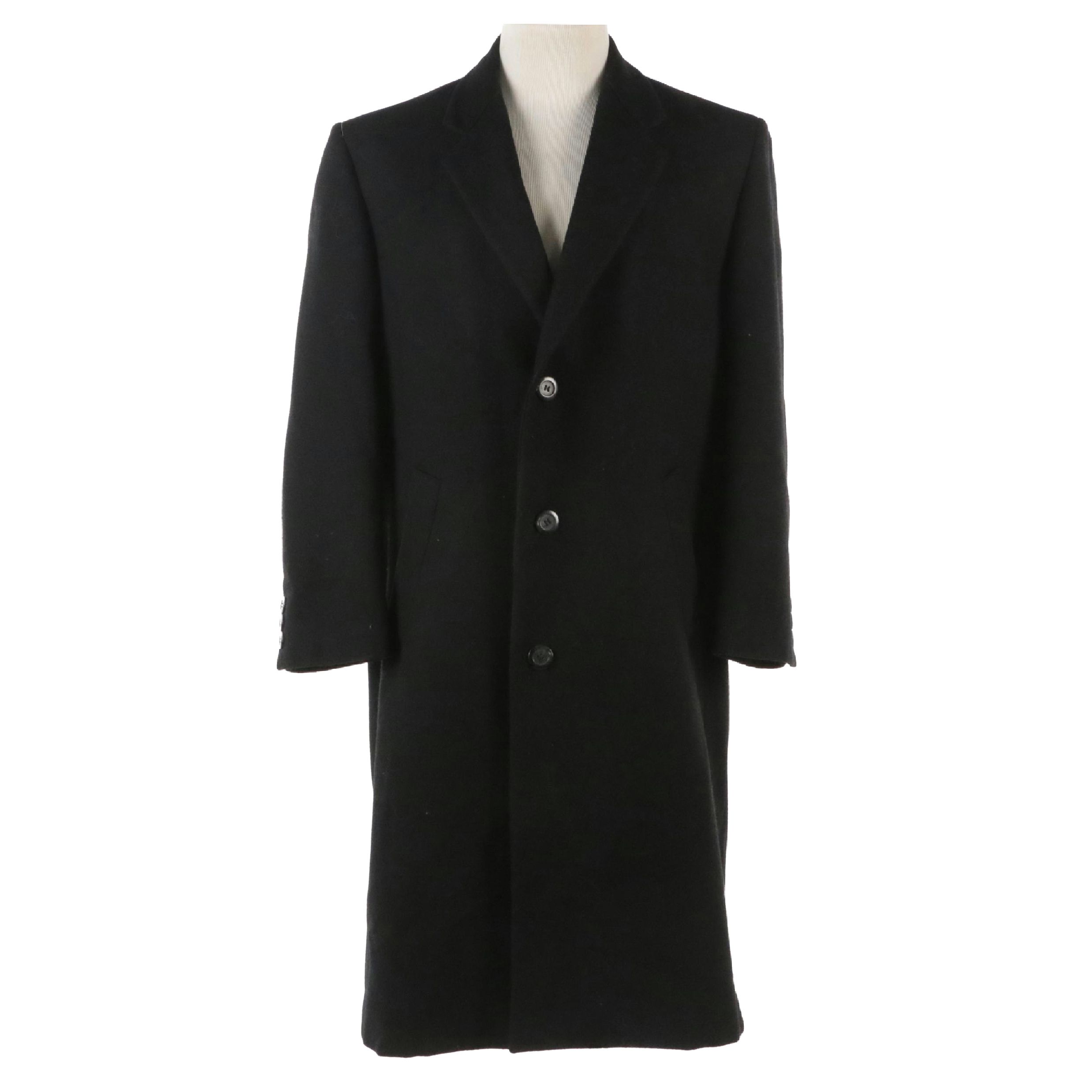 Men's F.R. Tripler & Co. Black Wool Blend Coat
