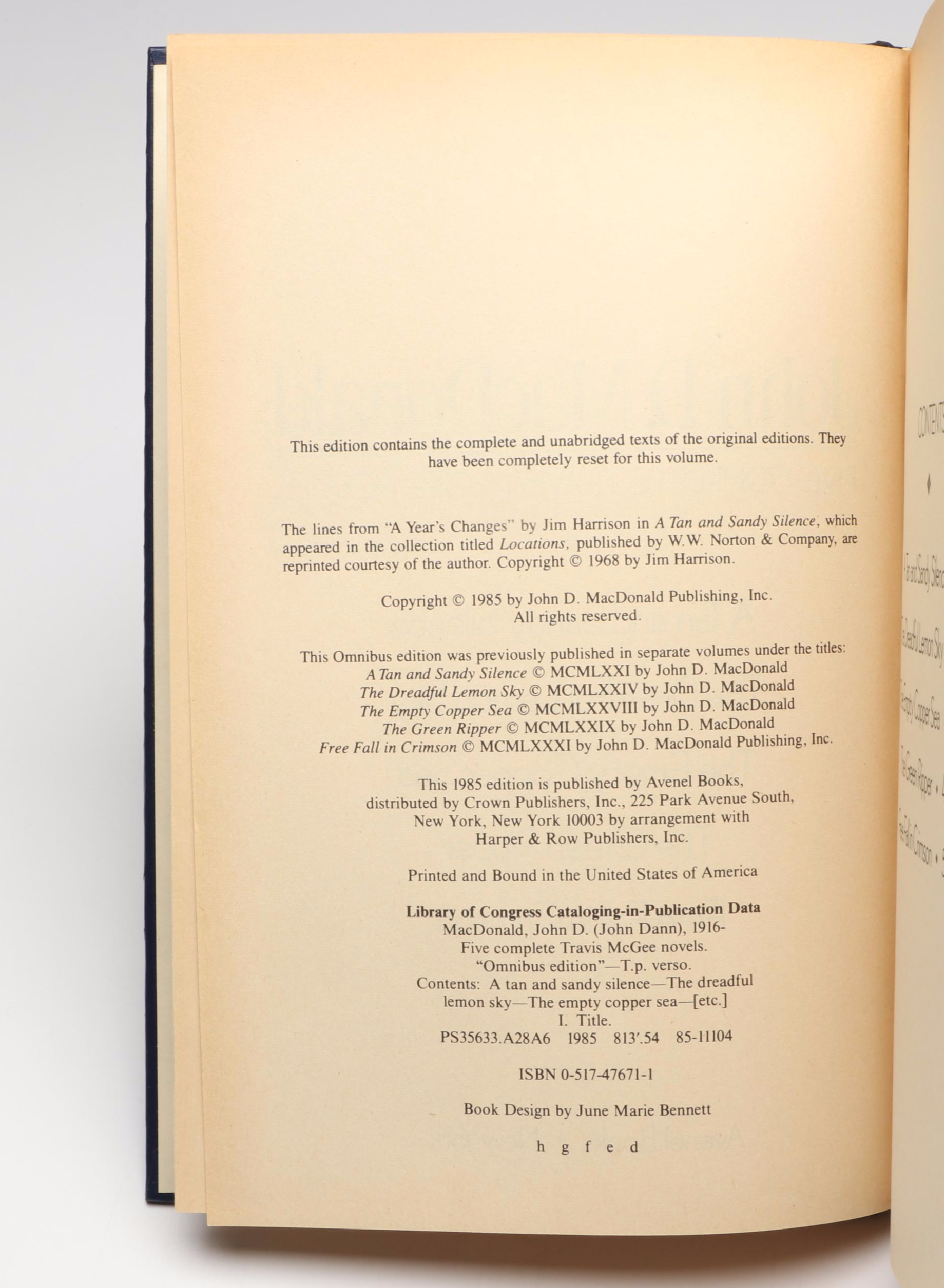 "Five Complete Travis McGee Novels" by John D. MacDonald, More Mystery Omnibuses