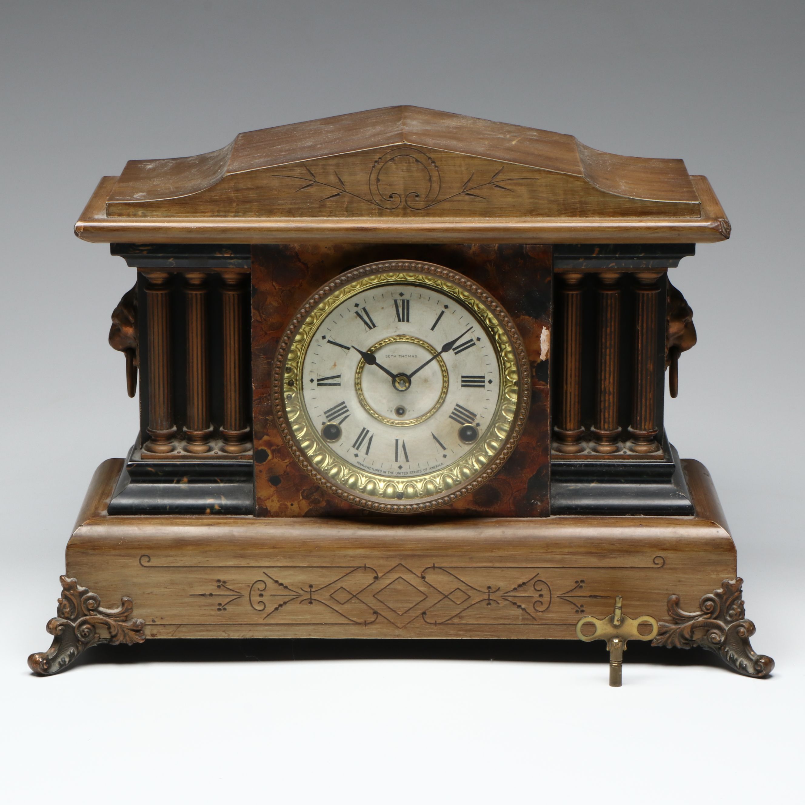 Seth Thomas Wooden Mantel Clock