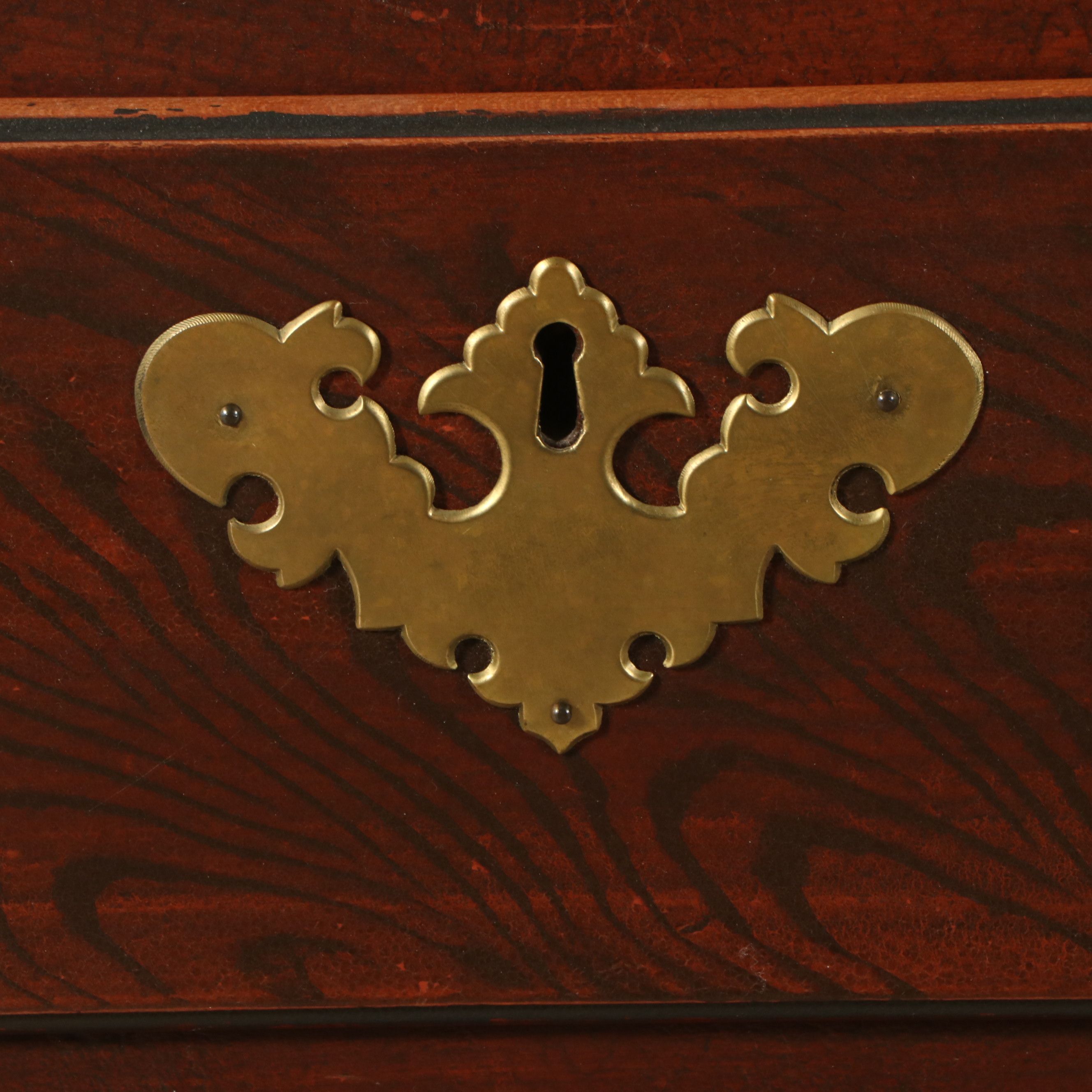 David T. Smith Queen Anne Style Highboy with Grain Painted Front