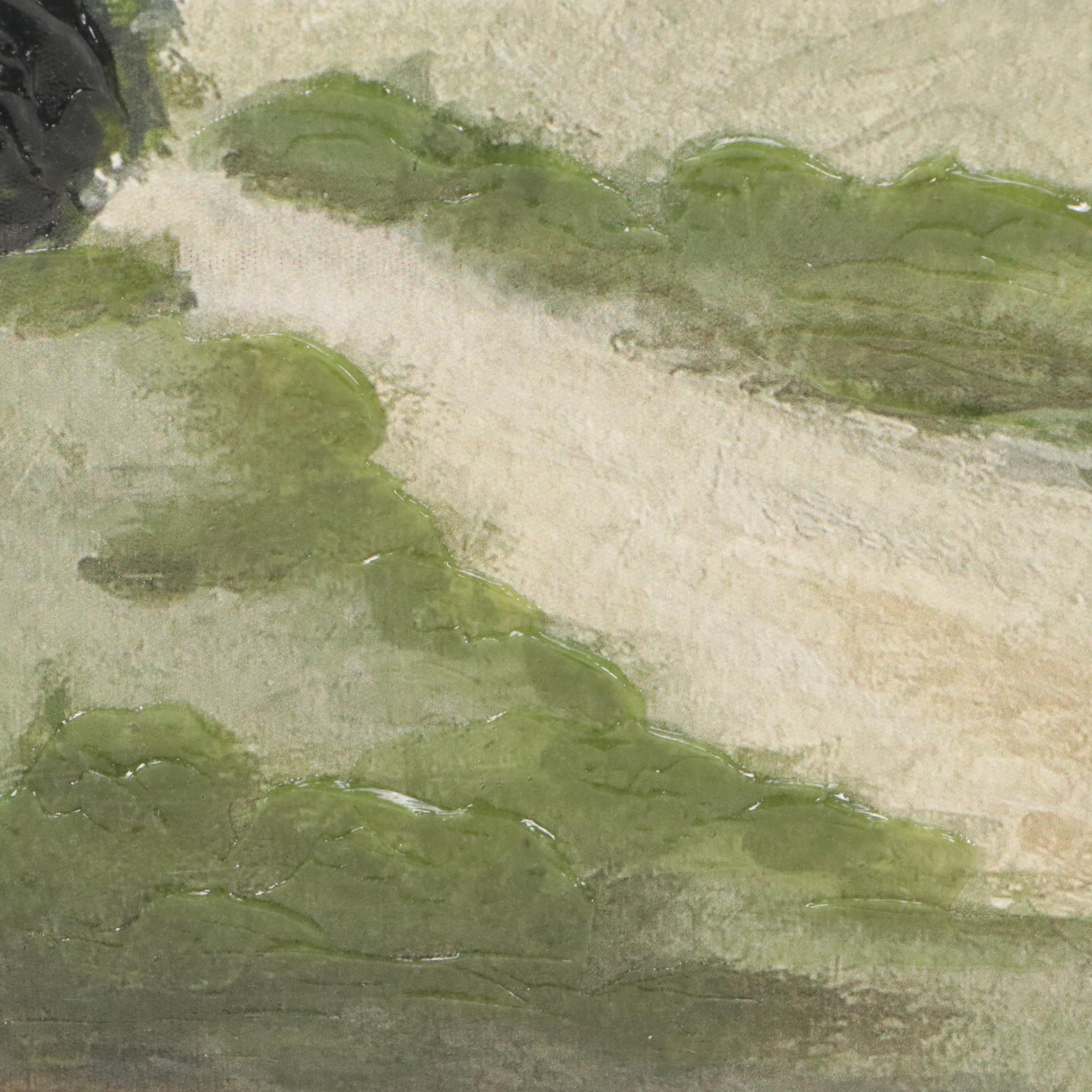 Embellished Giclée After Pamela Munger of Rural Landscape, 21st Century