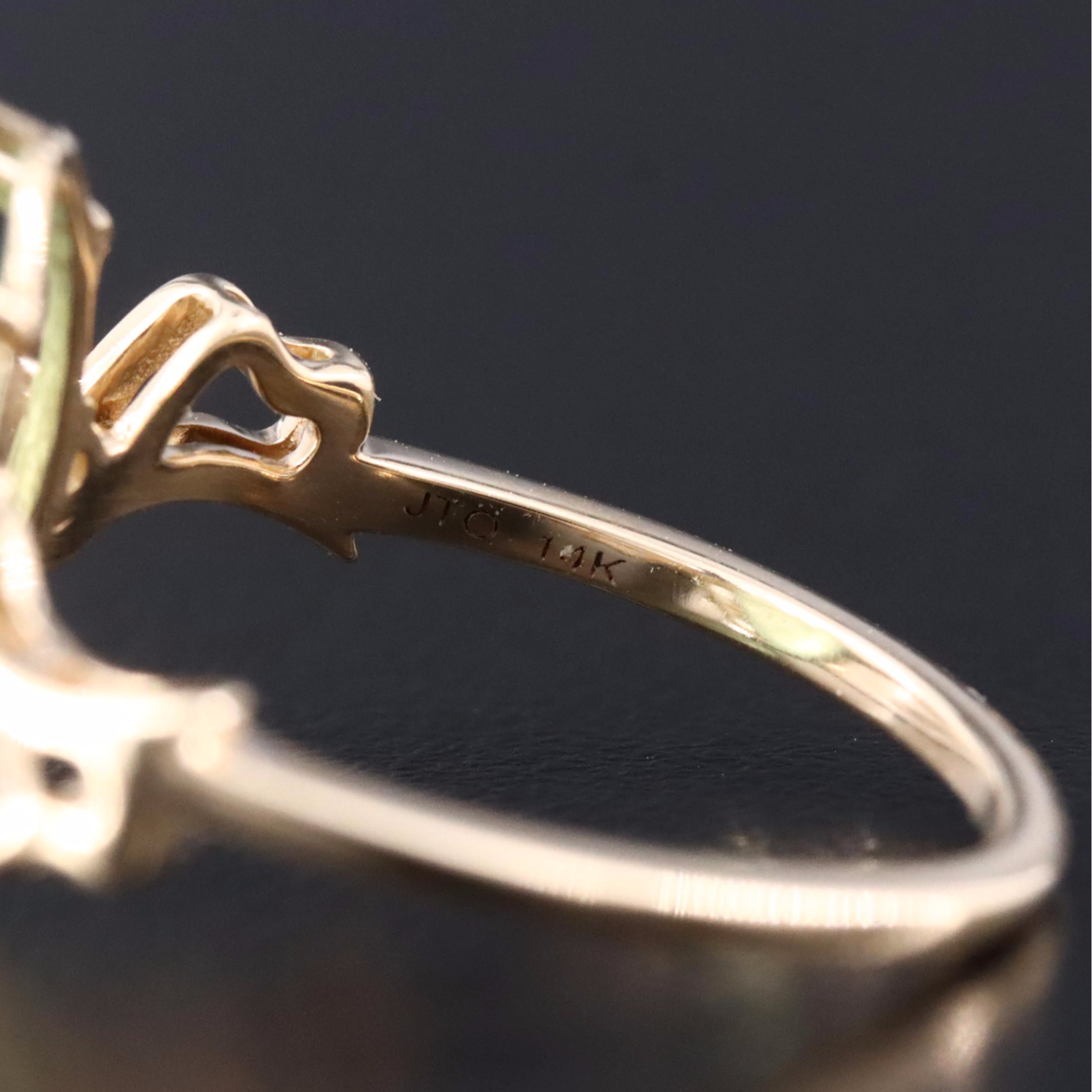 14K 8.47 CT Emerald and White Sapphire Ring