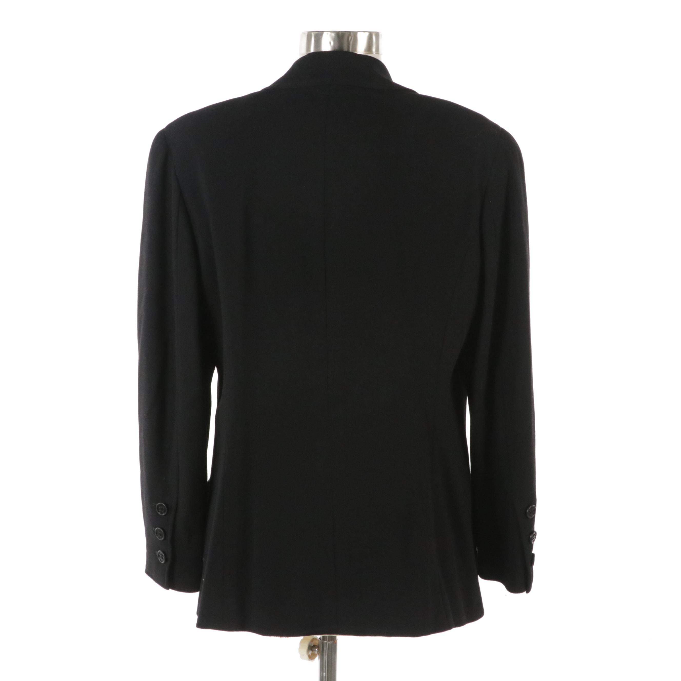 Chanel Boutique Spring Collection Double-Breasted Blazer in Black Wool