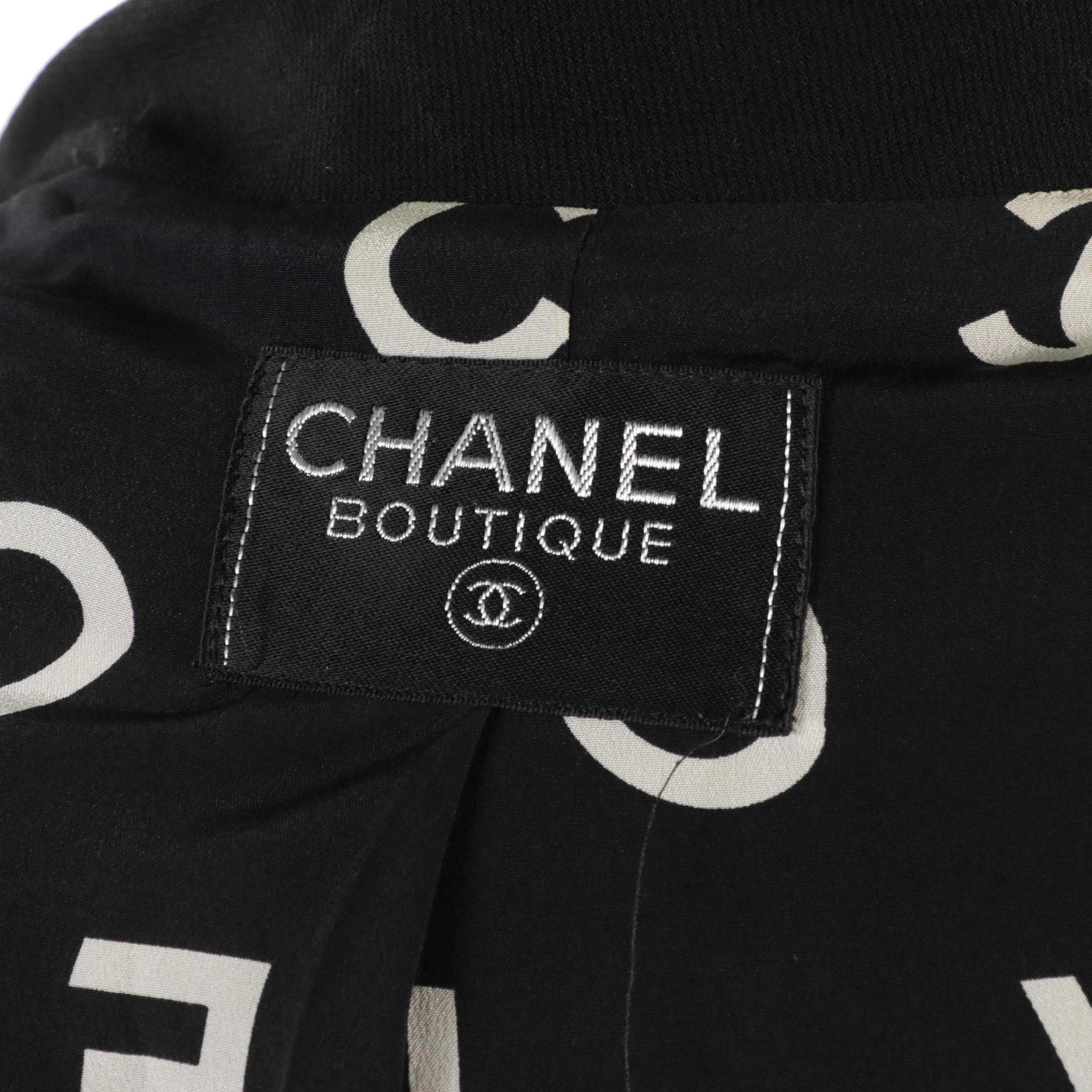 Chanel Boutique Spring Collection Double-Breasted Blazer in Black Wool