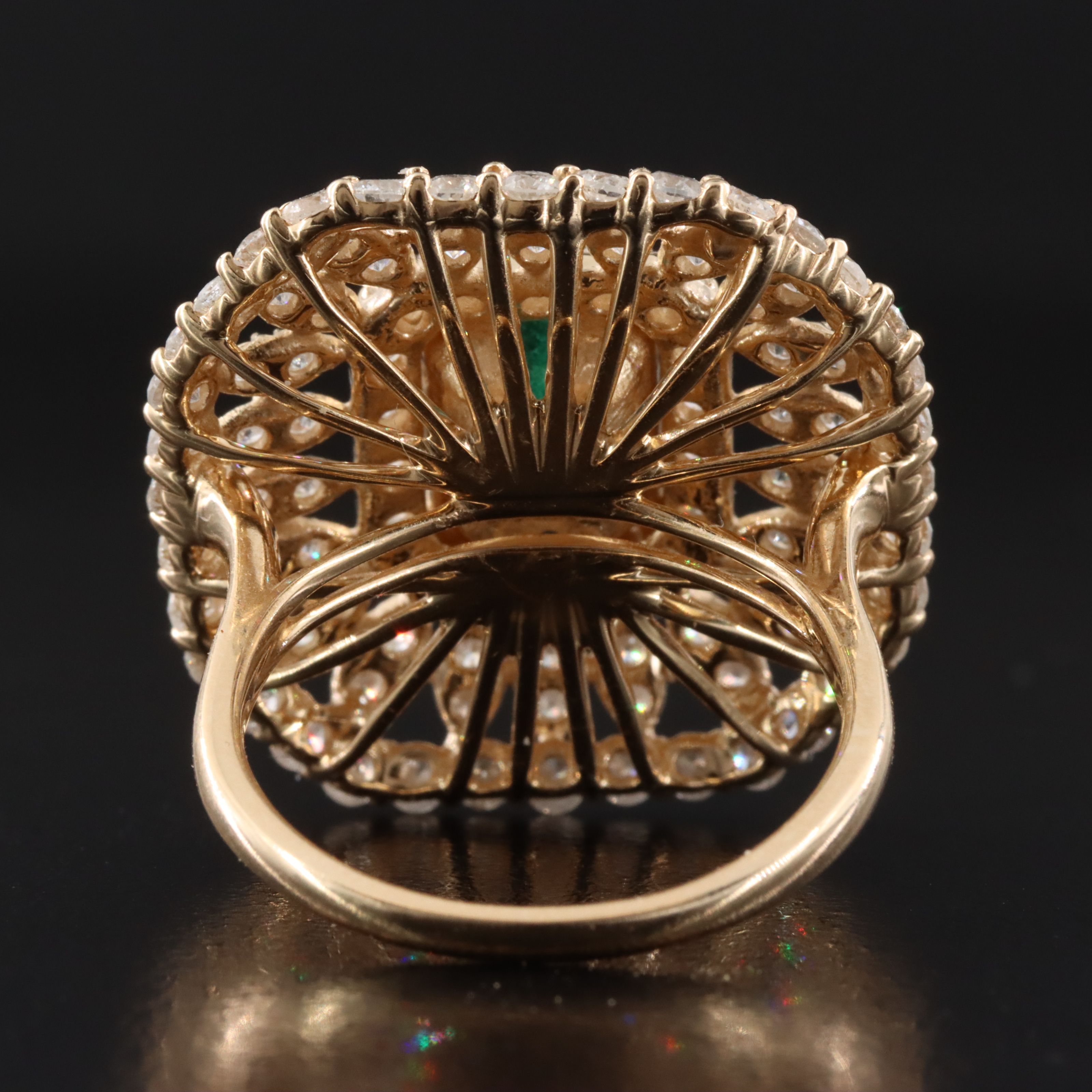 14K 2.77 CT Emerald and 2.33 CTW Diamond Ring