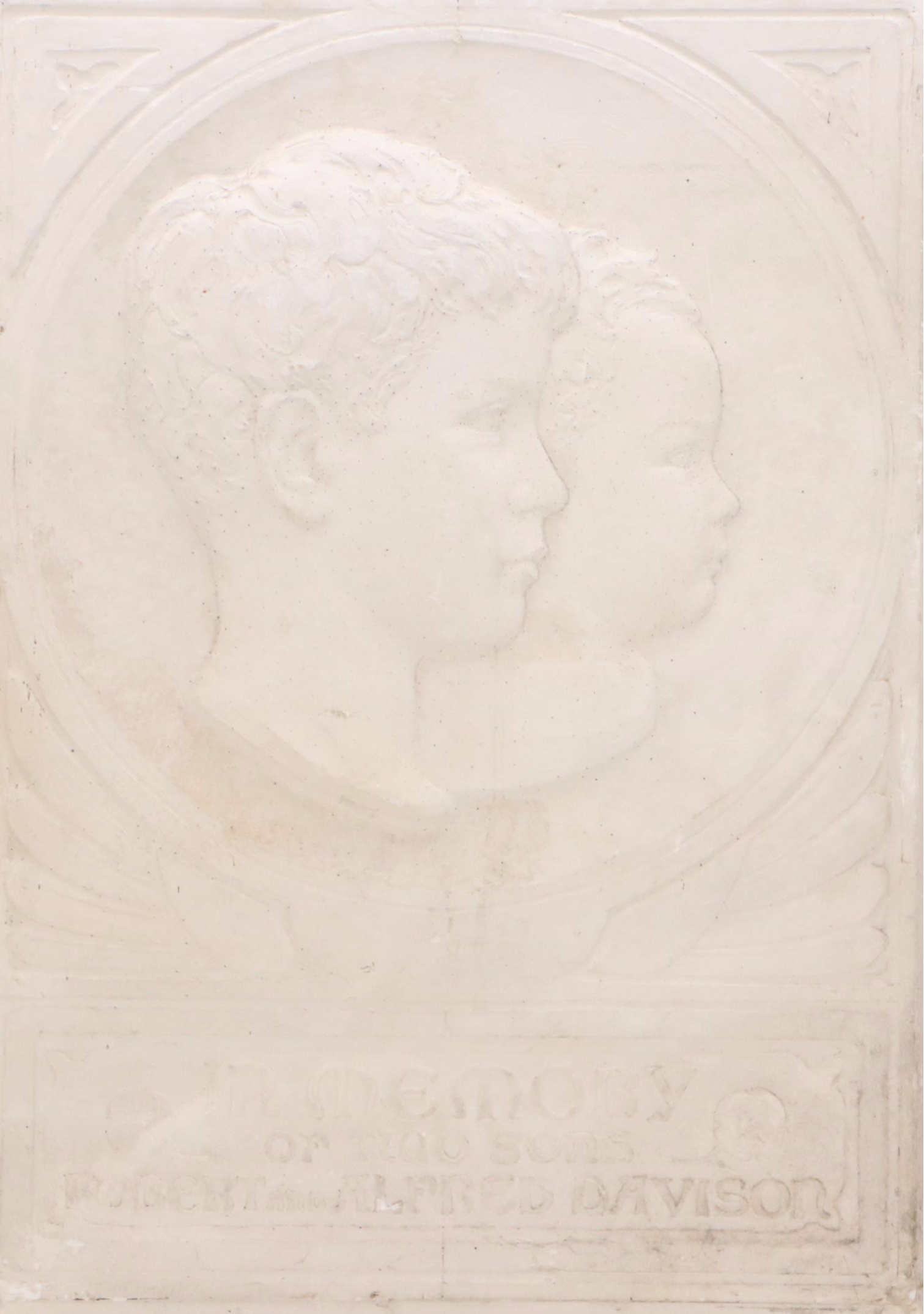 Chester Beach Cast Concrete Memorial Bas-Relief Panel and Associated Mold