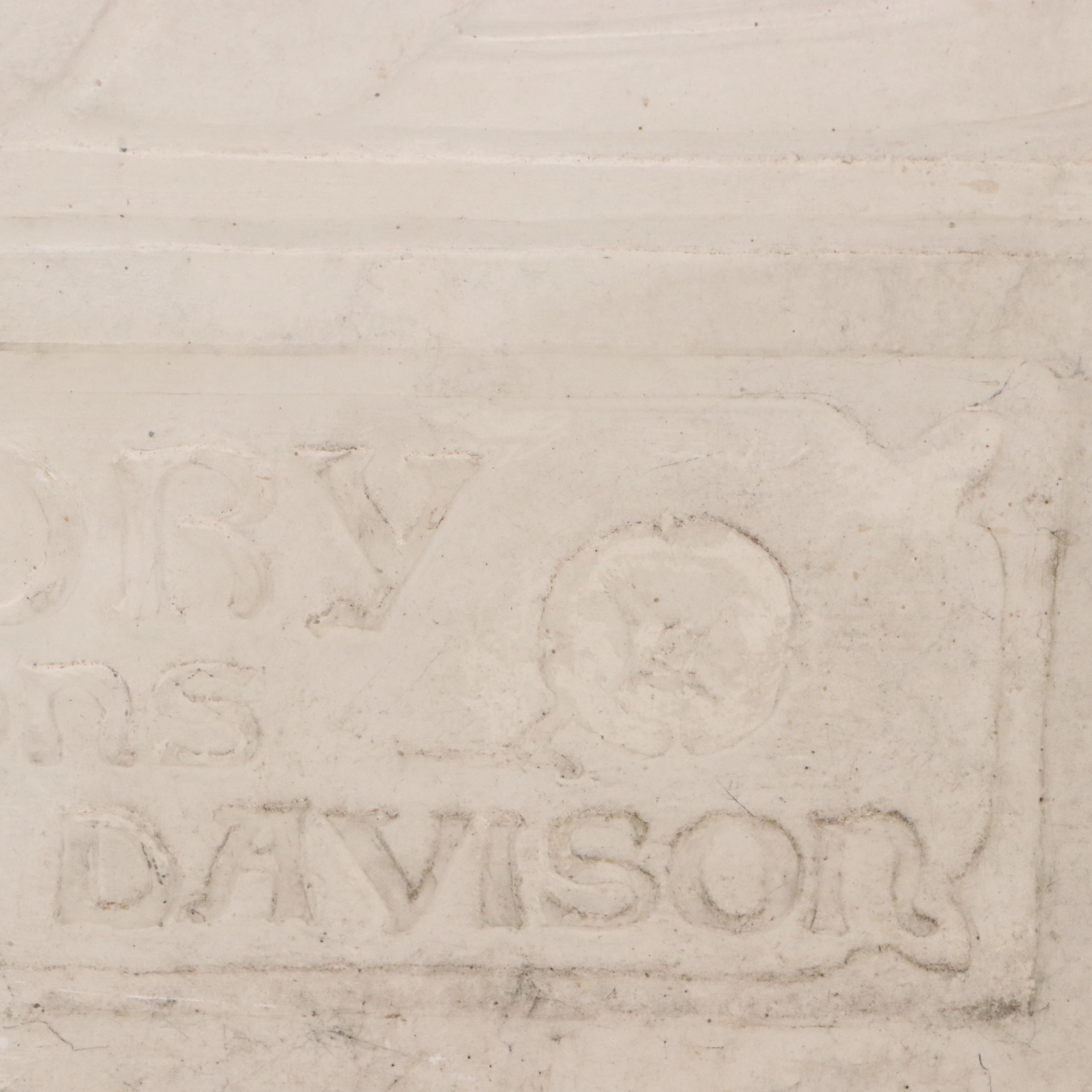 Chester Beach Cast Concrete Memorial Bas-Relief Panel and Associated Mold