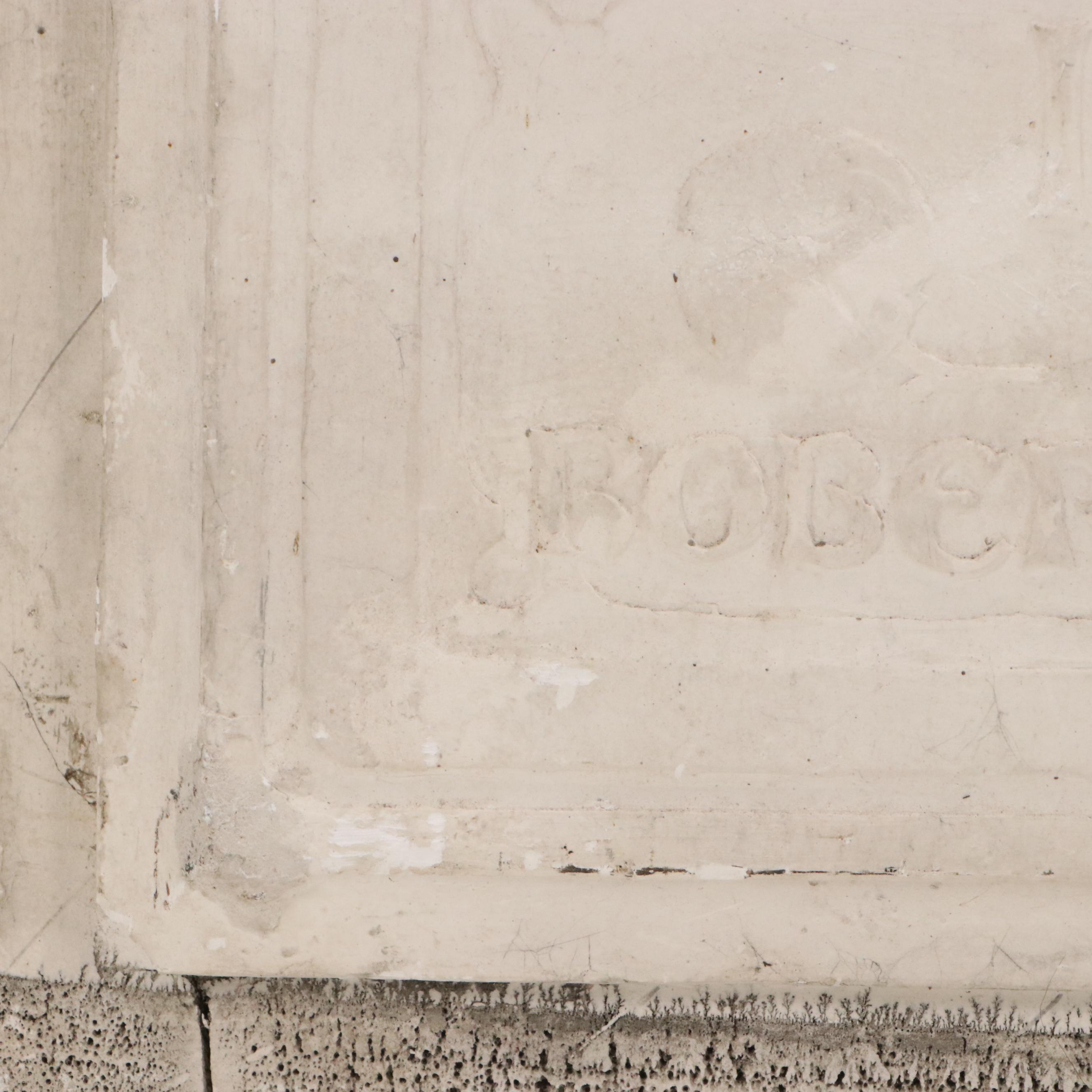 Chester Beach Cast Concrete Memorial Bas-Relief Panel and Associated Mold